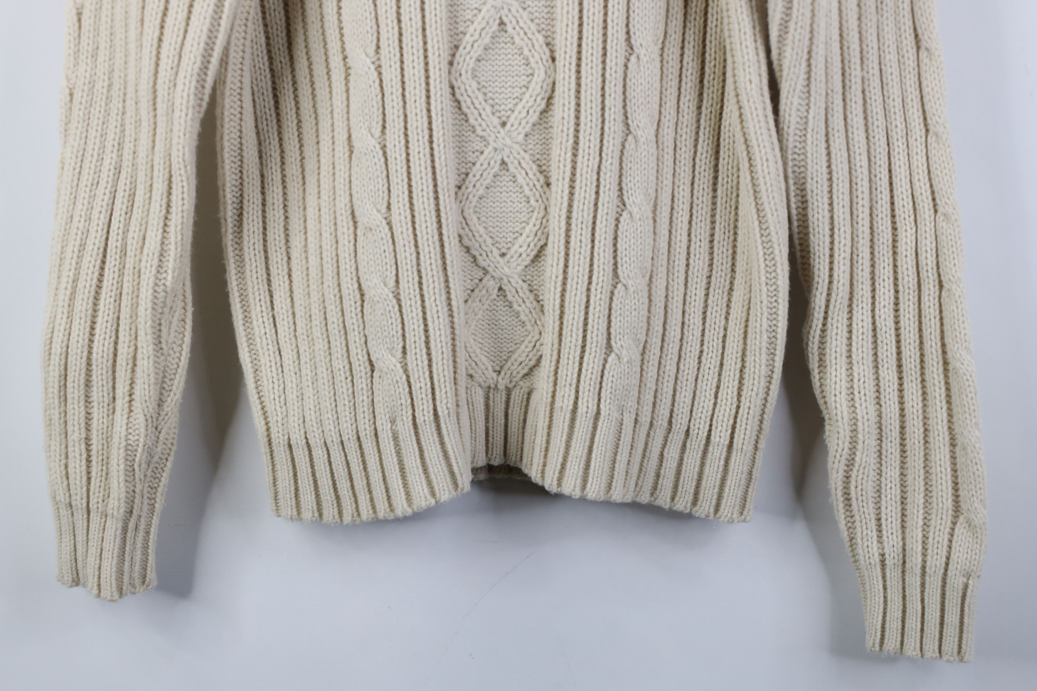 Vintage Vintage 70s Streetwear Knit Fisherman Turtleneck Sweater Size L / US 10 / IT 46 - 3 Thumbnail