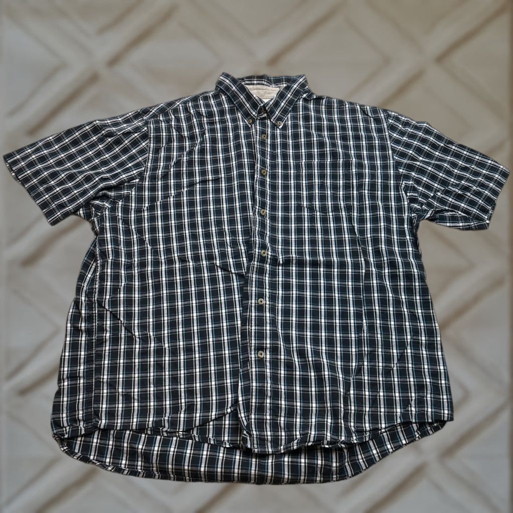 Wrangler Wrangler Shirt Mens 2XL Black Plaid Short Sleeve Button-Down Cotton Outdoor Top Size US XXL / EU 58 / 5 - 1 Thumbnail