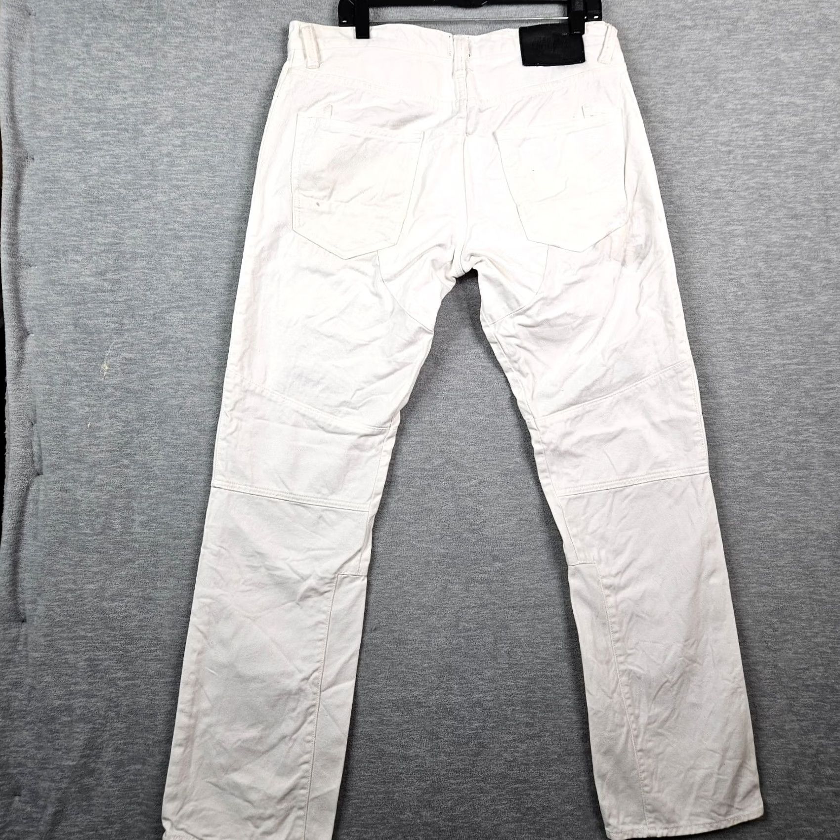 Prps PRPS Jeans Men White Mid-Rise Five Pocket Zippered Front Biker Sz 36 Stained Size US 36 / EU 52 - 2 Thumbnail
