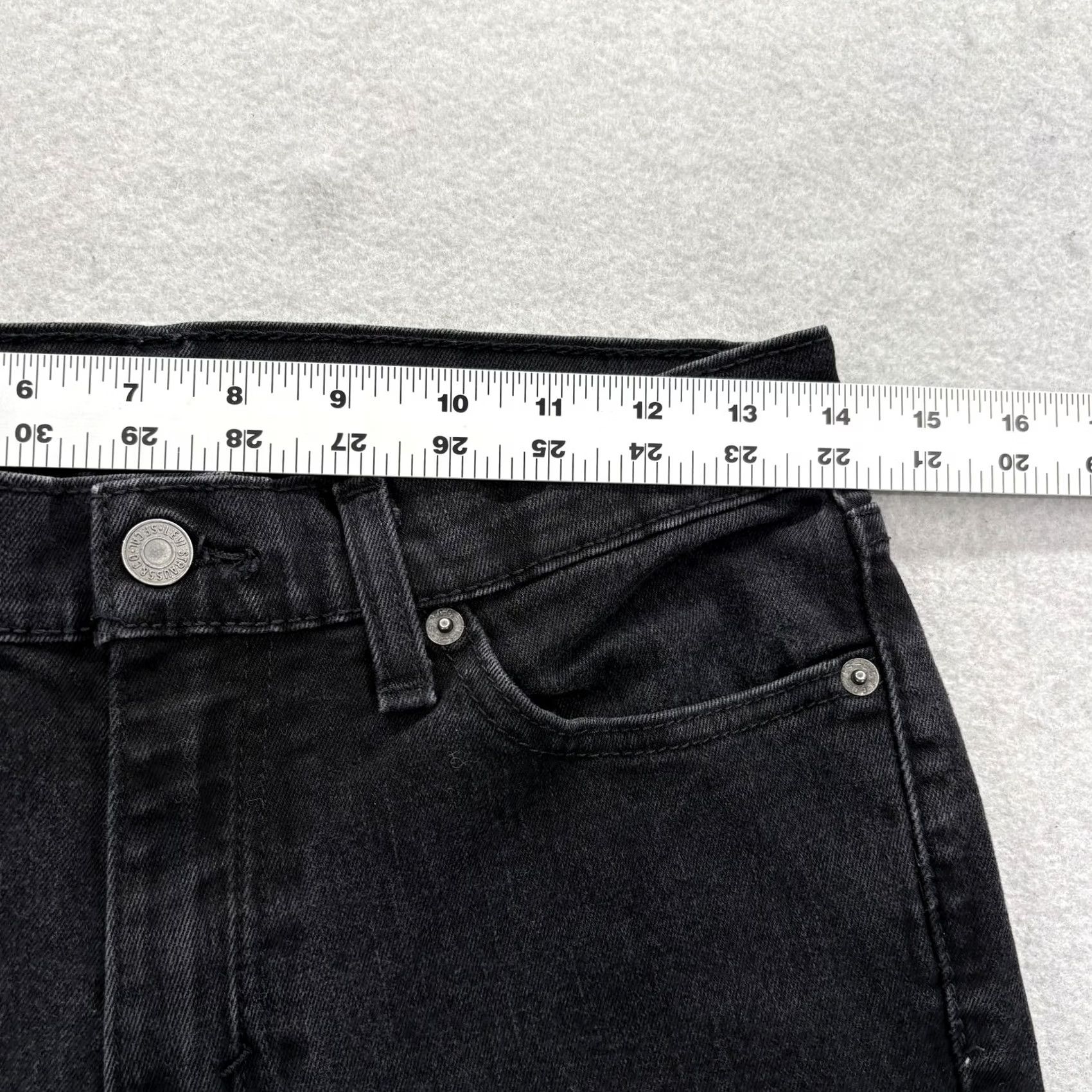 Levi's Levis 511 Jeans Slim Straight Mens 28x32 Denim Charcoal Wash Stretch Pants Black Leather Logo? Size US 28 / EU 44 - 6 Thumbnail