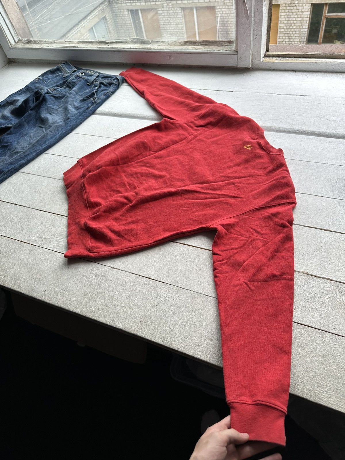 Nike 🚨90s Nike Big Logo “NS” Swoosh RED Sweatshirt y2k rare Size US M / EU 48-50 / 2 - 7 Thumbnail