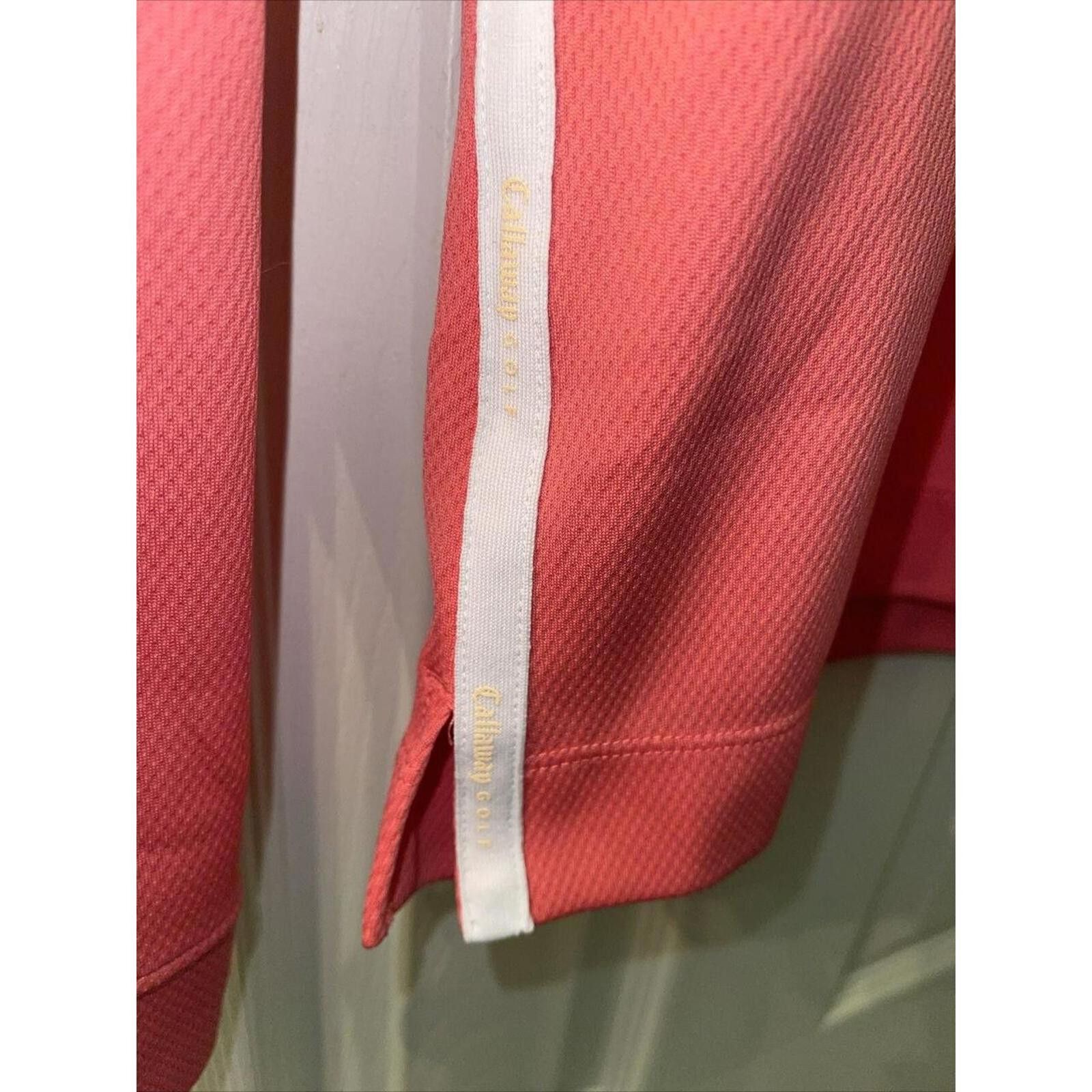 Callaway Callaway Golf Quarter Zip Pullover - Coral & White - Size L Size XL / US 12-14 / IT 48-50 - 8 Thumbnail