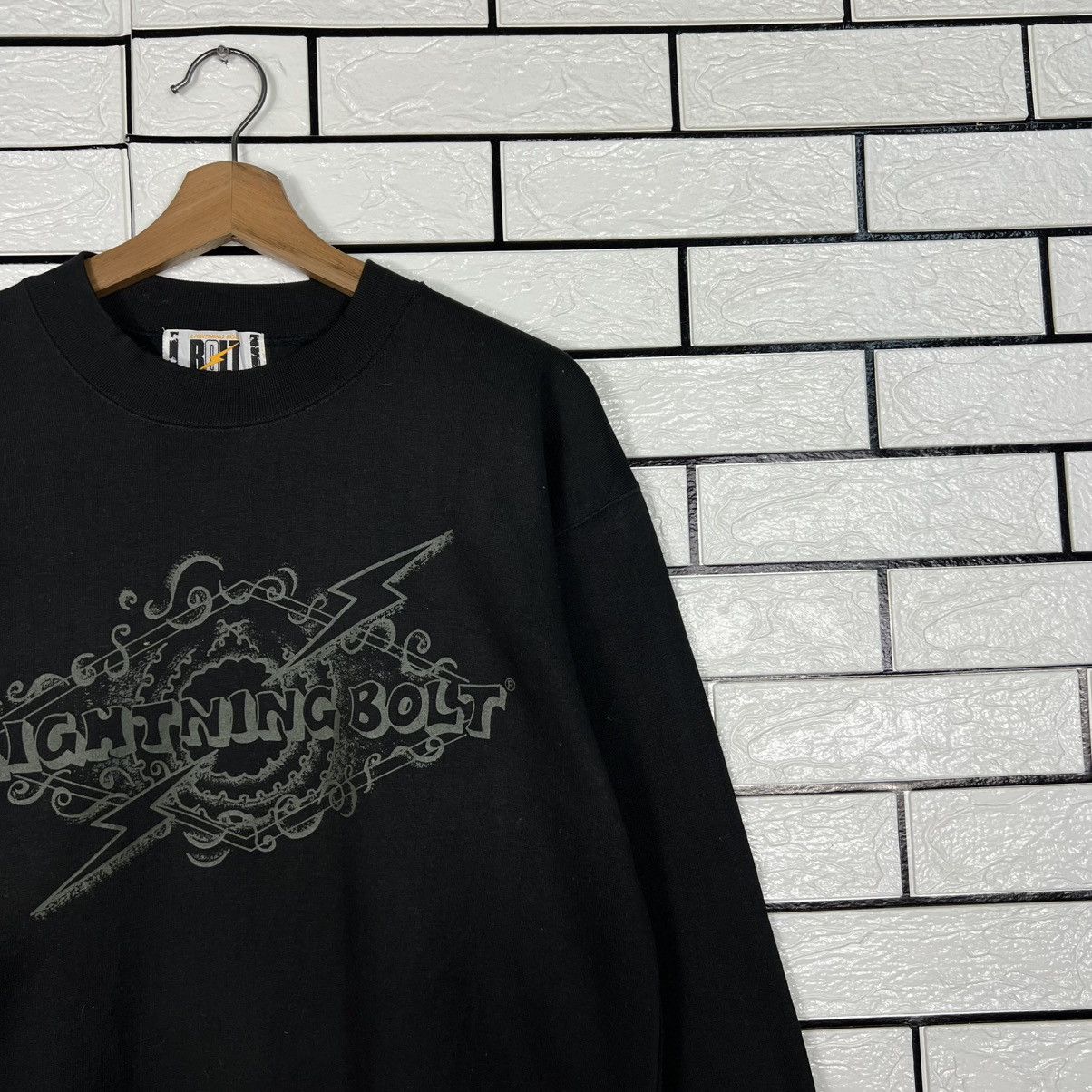 Lightning Bolt 90's LIGHTNING BOLT Big Logo Crewneck Sweatshirt #3996-C182 Size US L / EU 52-54 / 3 - 5 Thumbnail