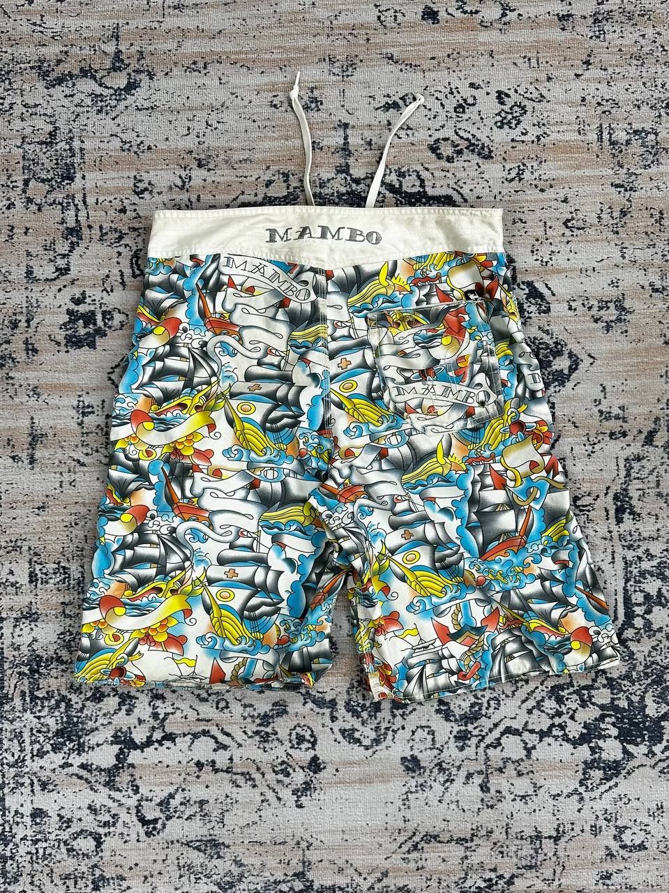 Mambo × Vintage 90s Vintage Mambo Surf Deluxe Tattoo AOP Shorts Size US 32 / EU 48 - 9 Thumbnail