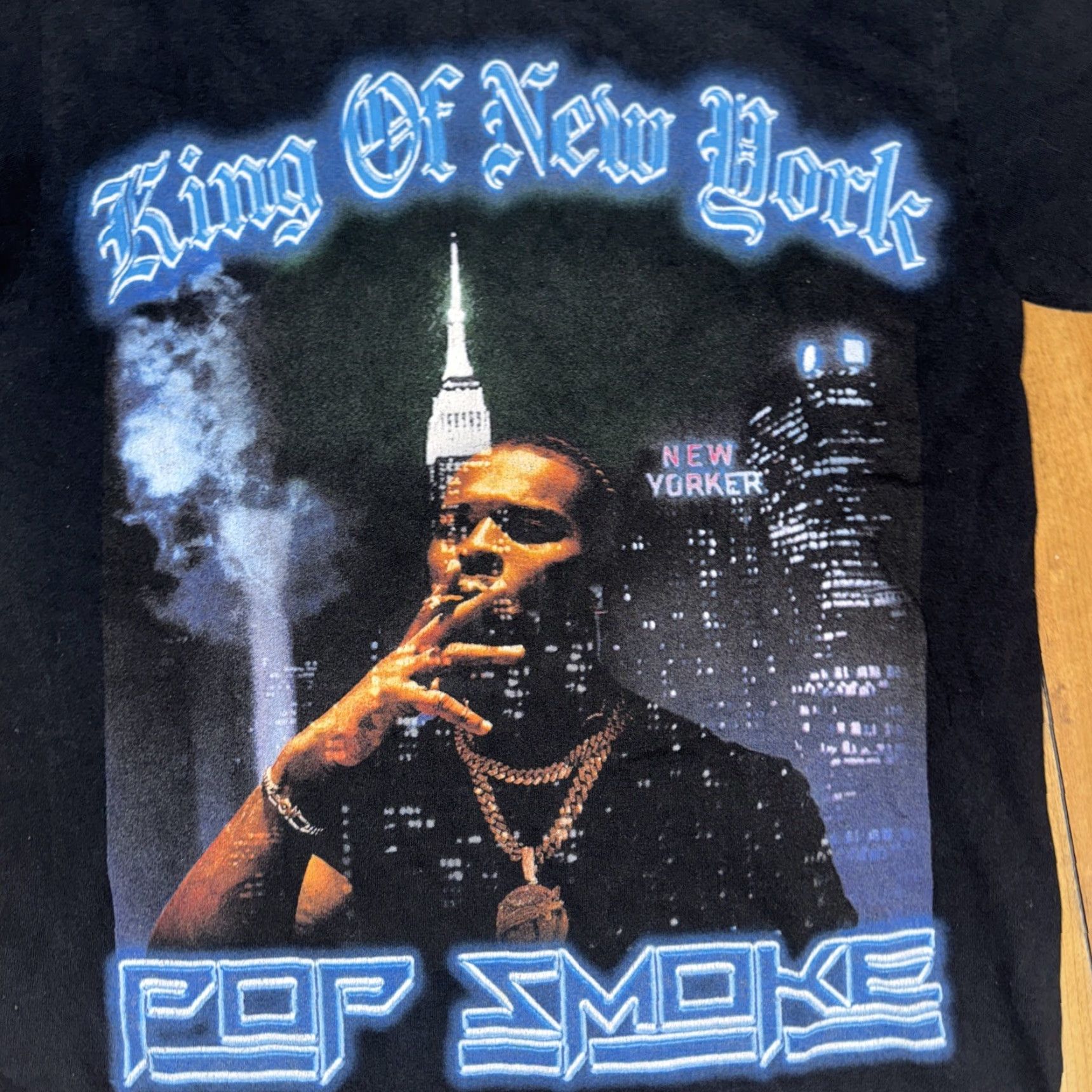 Vintage Pop Smoke King Of New York T-Shirt Black Small 18x25.5 Size US S / EU 44-46 / 1 - 2 Thumbnail