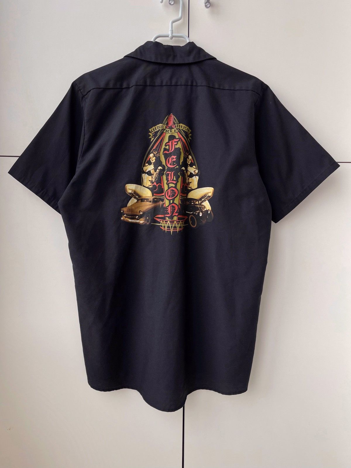 JNCO × Vintage VINTAGE 90s Y2K FELON CLOTHING SKULLS SKATE SHIRT JNCO Size US M / EU 48-50 / 2 - 1 Thumbnail