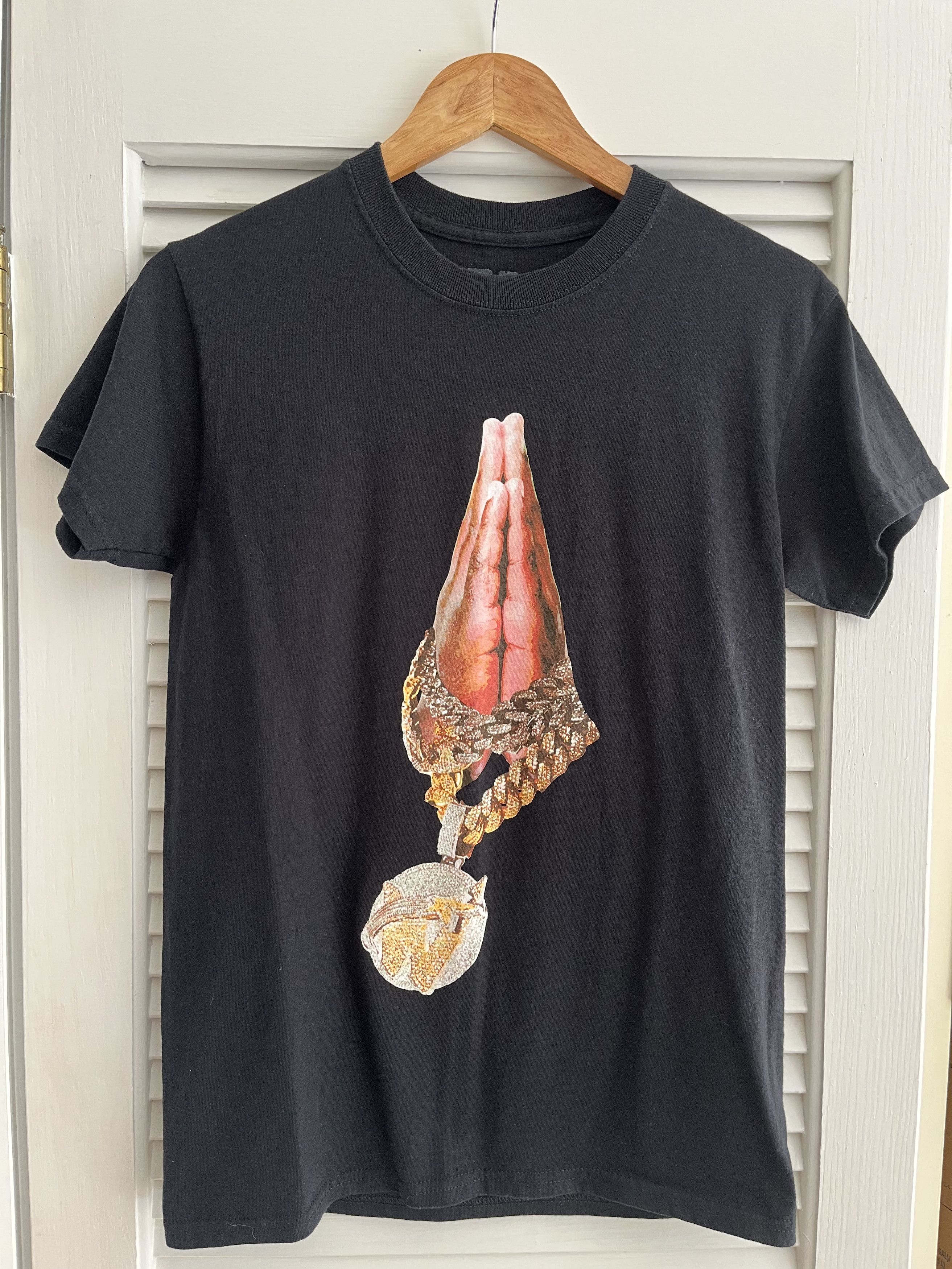 image of Pop Smoke X Vlone Chain T-Shirt in Black, Men's (Size Small)