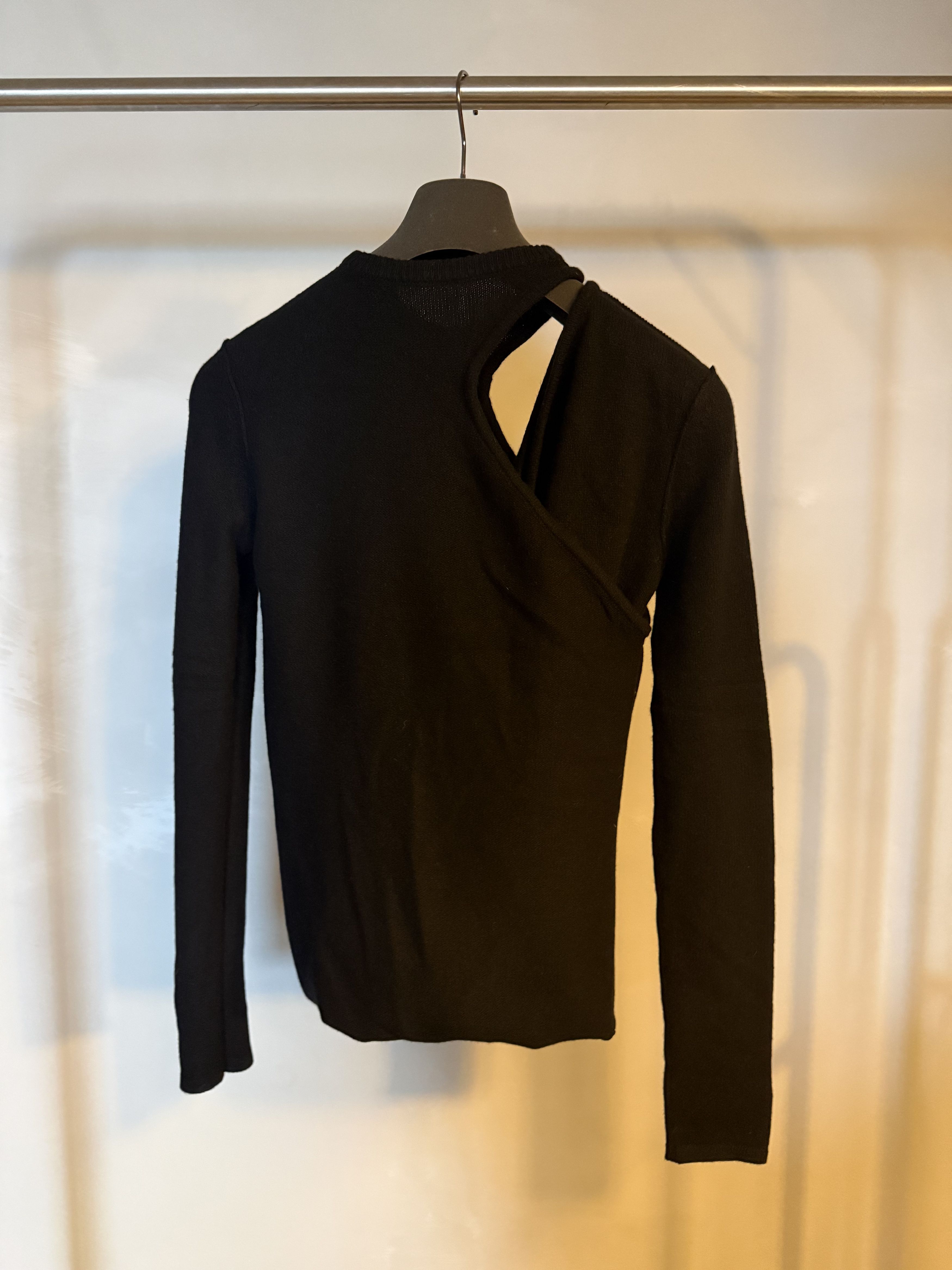 Rick Owens Rick Owens Performa Black Recycled Cashmere Banana Sweater Size US M / EU 48-50 / 2 - 2 Thumbnail
