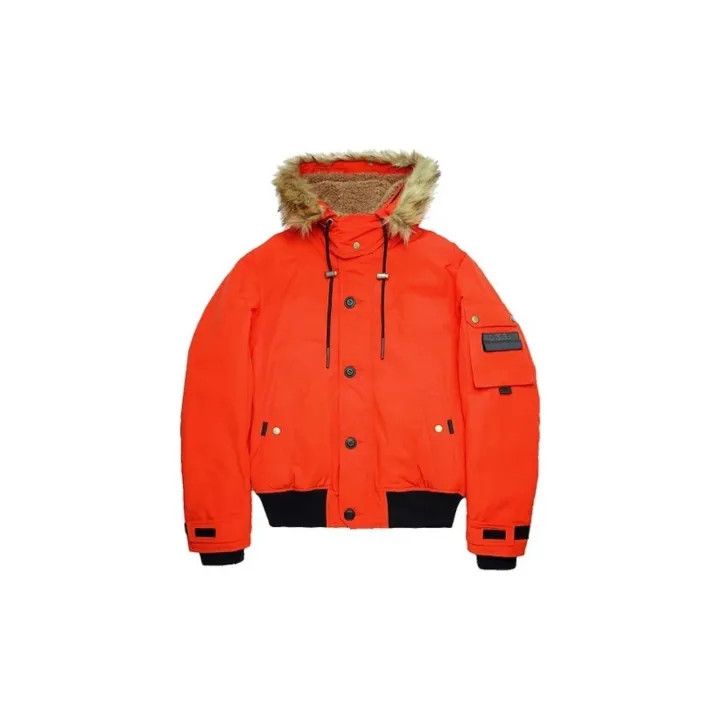 Diesel Cotton Jacket with Fur Hood 0079