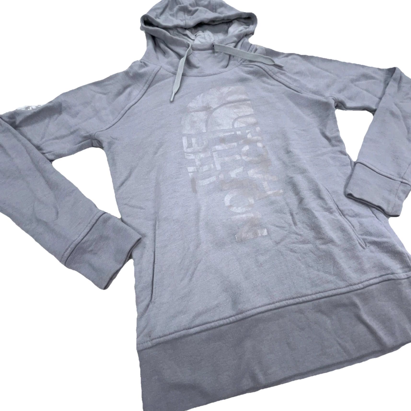 The North Face The North Face Hoodie Women Small Gray Logo Pullover Sweatshirt All Seasons Activewear Casual Travel Pockets Raglan Sleeve Winter Spring Fall Womens Size S / US 4 / IT 40 - 5 Thumbnail