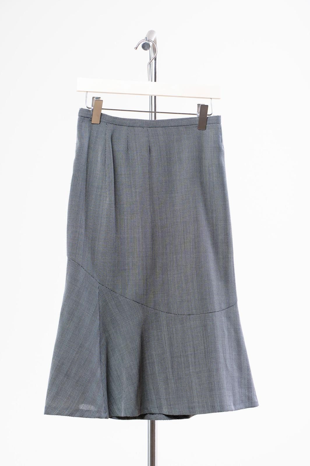 Designer Max Mara Grey Houndstooth Jacket and Skirt Set Size M / US 6-8 / IT 42-44 - 5 Thumbnail