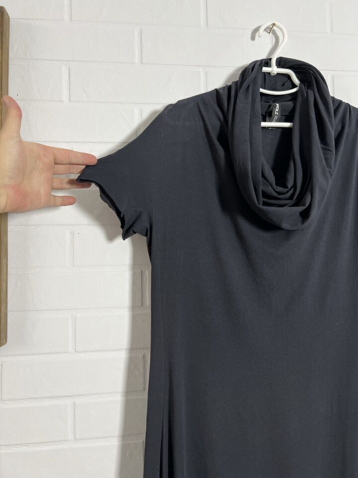 Rundholz Rundholz Women's Long Cotton Dress Short Sleeve Gray Size S Size S / US 4 / IT 40 - 6 Thumbnail