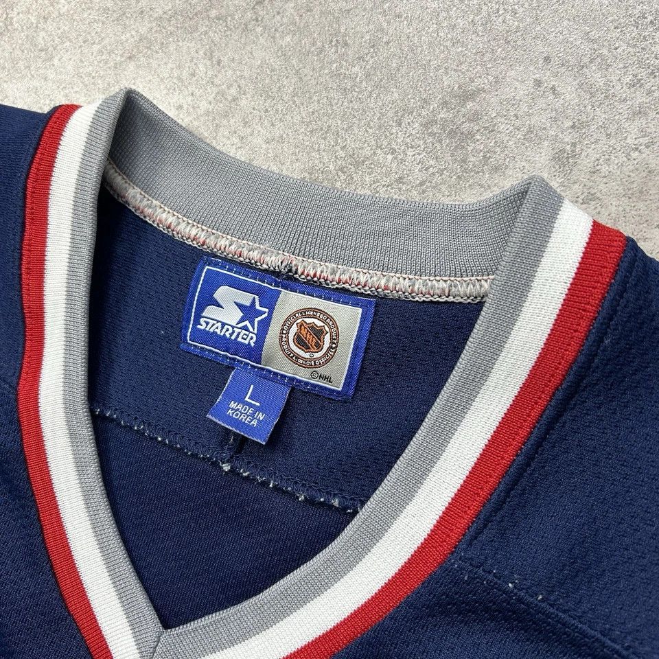 NHL × Starter × Vintage NEW YORK RANGERS LIBERTY LOGO STARTER HOCKEY JERSEY SIZE L Size US L / EU 52-54 / 3 - 3 Thumbnail