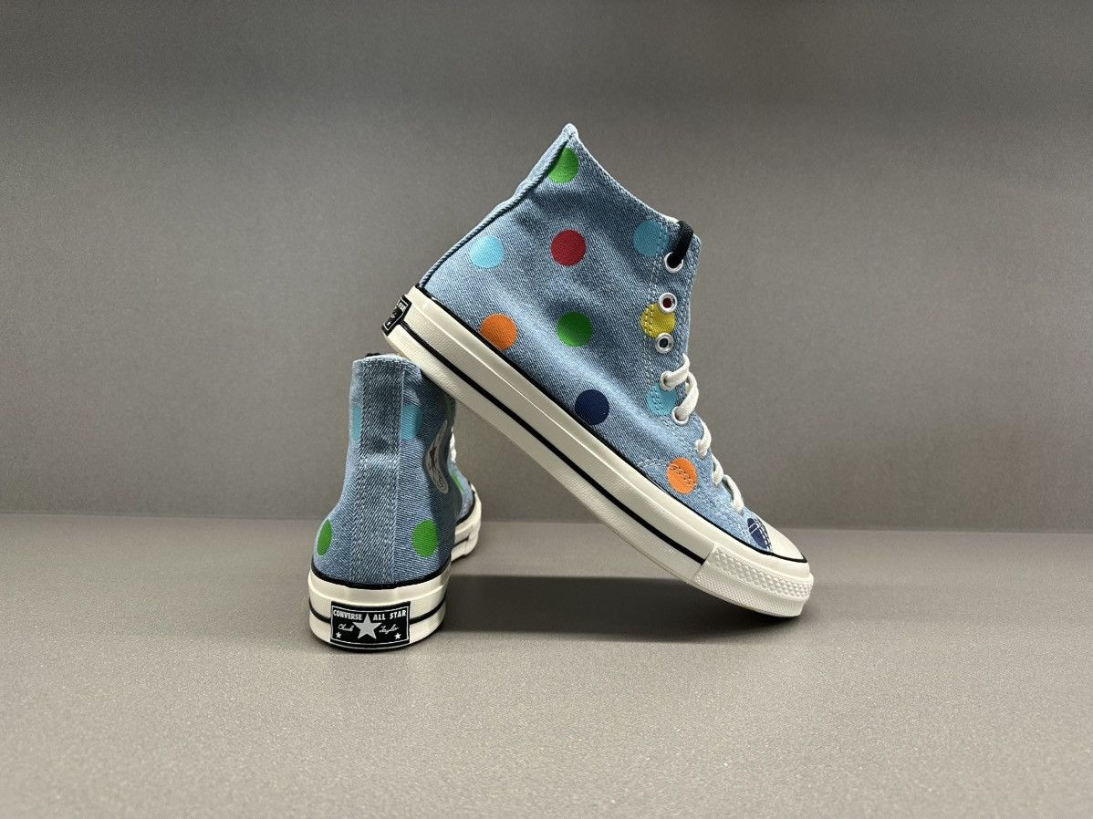 Converse × Golf Wang Converse Chuck Taylor All-Star 70 Hi Golf Wang Denim Polka Size US 9.5 / EU 42-43 - 9 Thumbnail