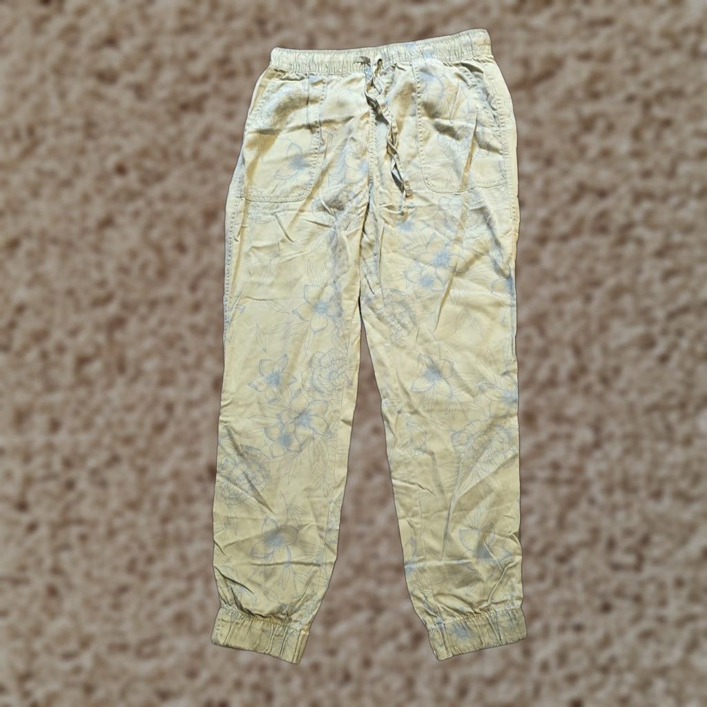 Vintage C&C California Pants Women Small Green Joggers Pull On Lyocell Beachy Casual Slim Fit Tapered Inseam 27.5in Size 36" / US 14 / IT 50 - 1 Thumbnail