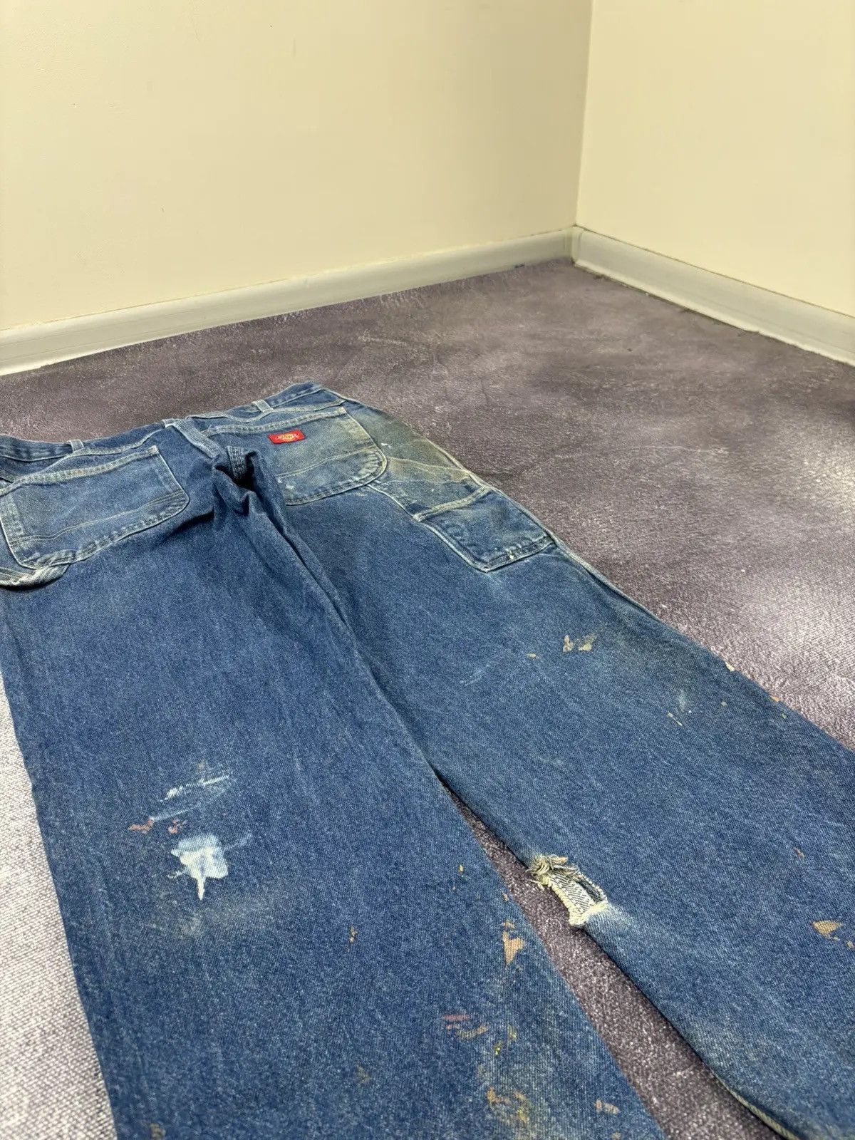 Dickies × Vintage Vintage Dickies Distressed Denim Blue Hype Work Baggy Jeans Size US 32 / EU 48 - 4 Thumbnail