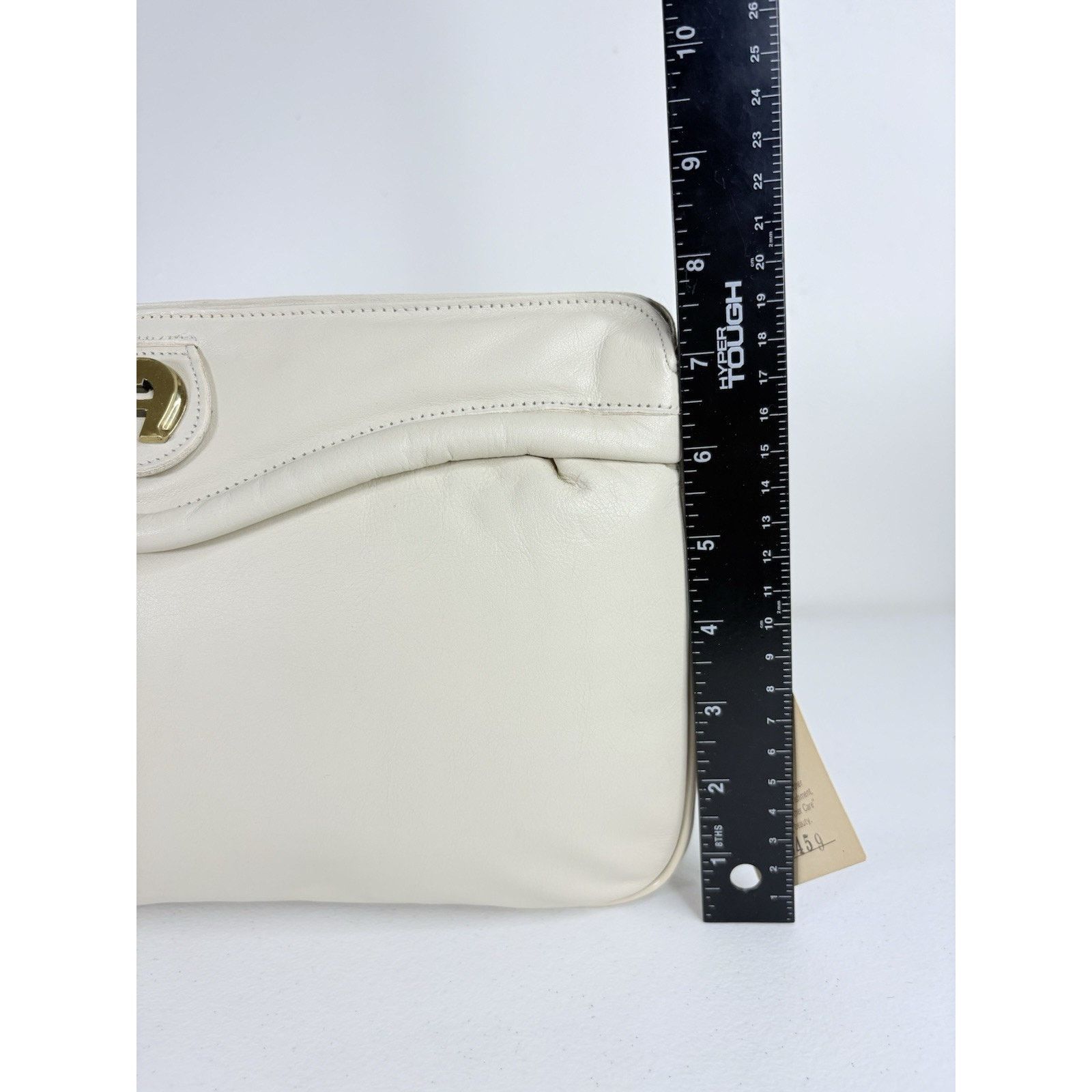 Etienne Aigner VTG 60 70s ETIENNE AIGNER Shoulder Handbag Ivory Leather NOS Size ONE SIZE - 15 Thumbnail