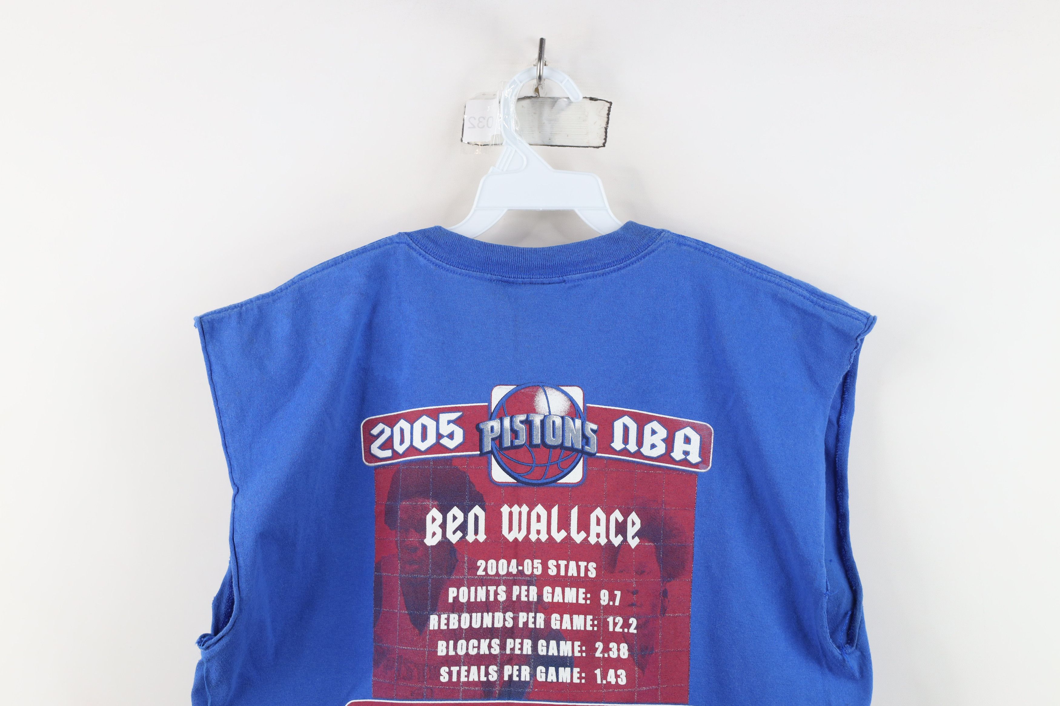 Vintage Vintage Y2K Ben Wallace Detroit Pistons Cut Off T-Shirt Size US L / EU 52-54 / 3 - 14 Thumbnail