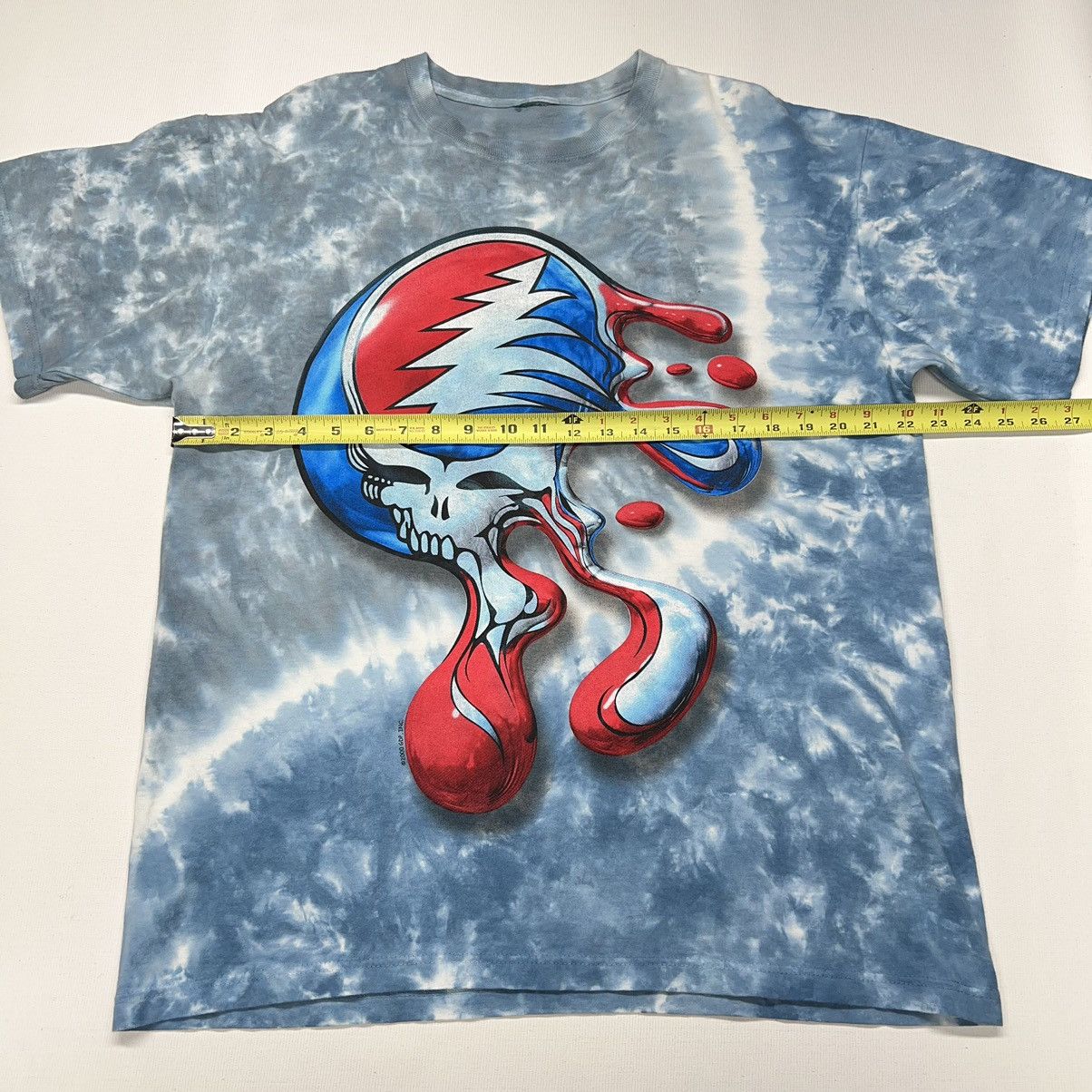 Band Tees × Grateful Dead × Vintage VTG Grateful Dead Tee Shirt Blue Melt Your Face Tye Dye GDP Size US L / EU 52-54 / 3 - 21 Thumbnail
