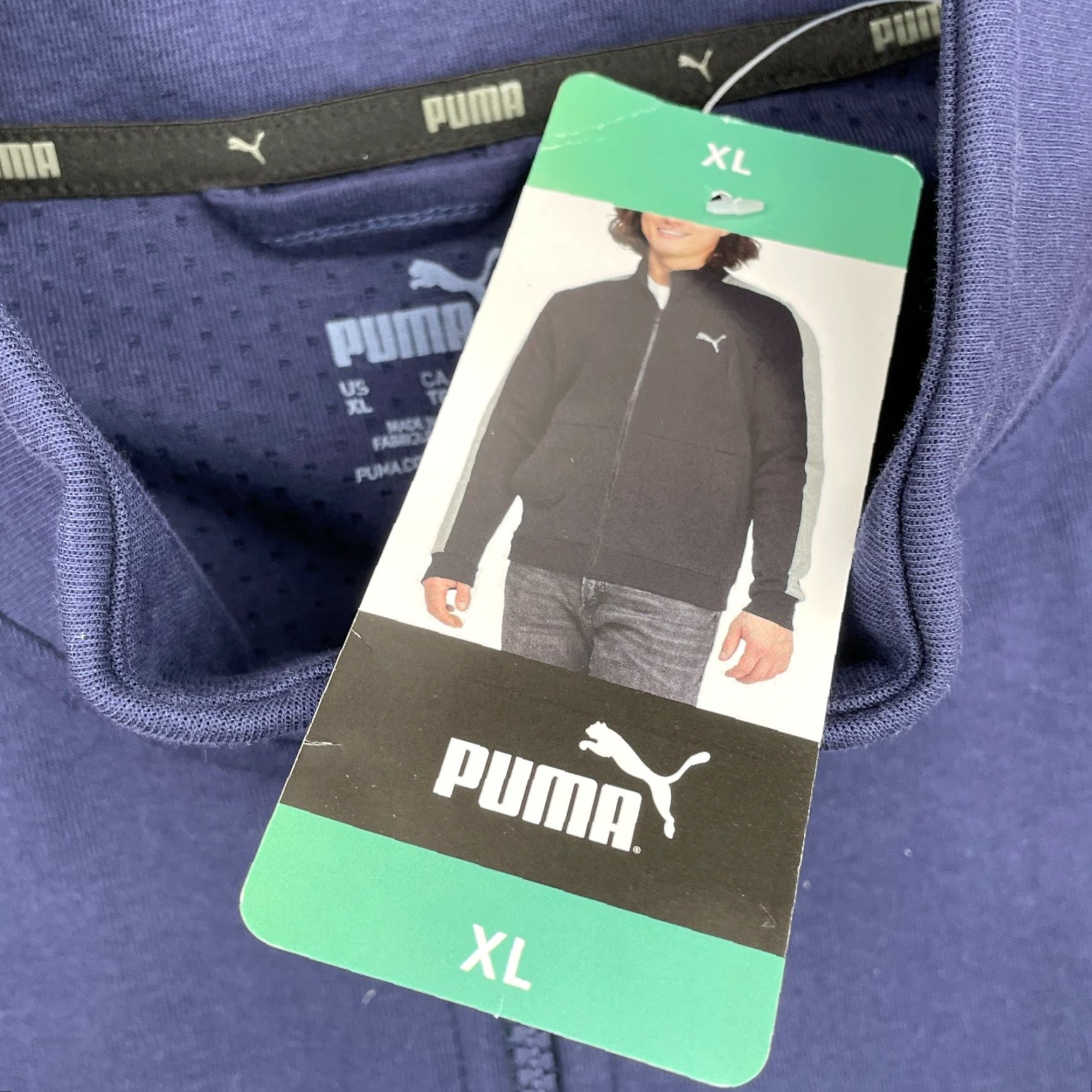 Puma Puma Track Jacket Men XL Blue Red Sports Training Running Gym Retro Streetwear Size US XL / EU 56 / 4 - 3 Thumbnail