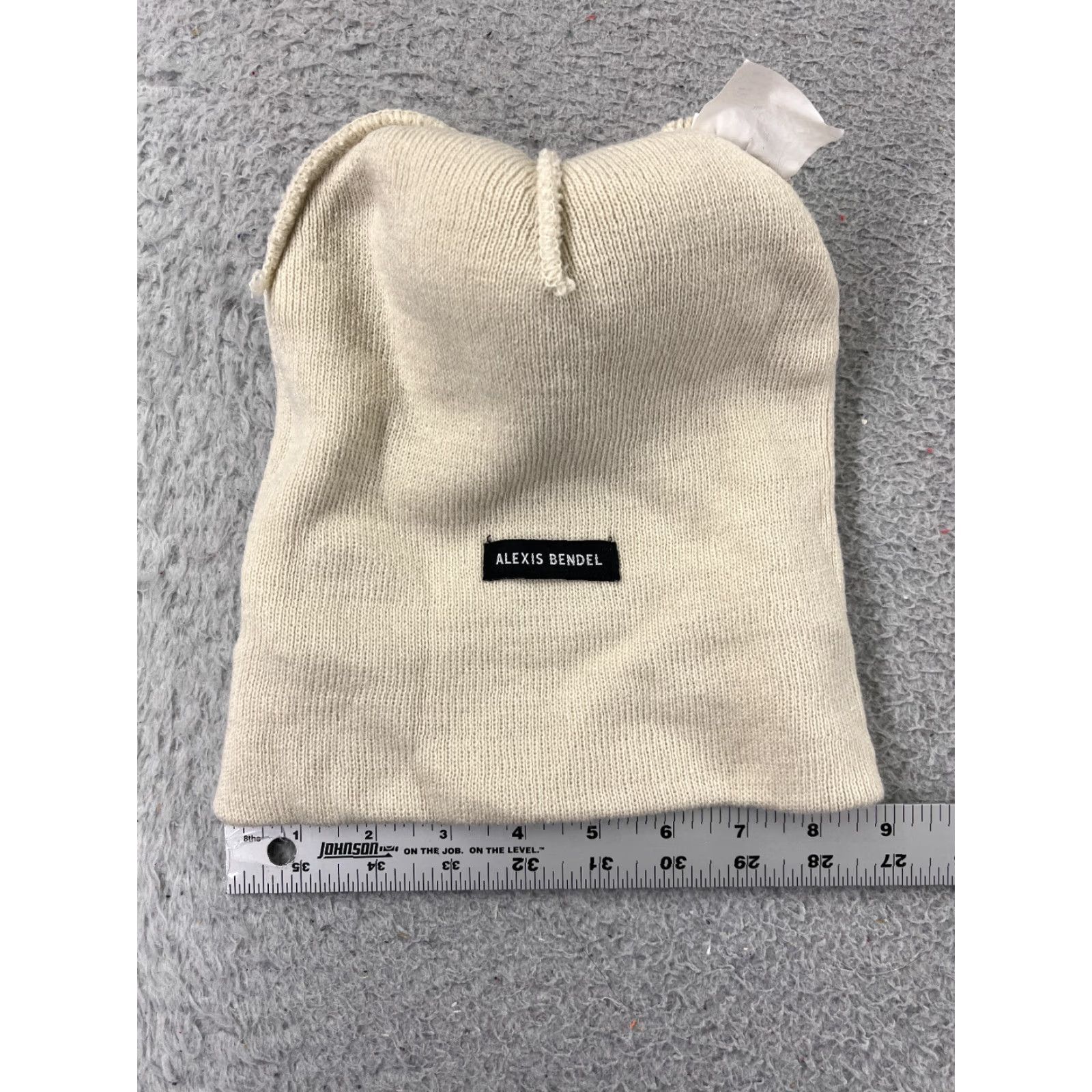 ALEXIS Alexis Bendel Beanie Toque Womens One Size Ivory Knit 100% Acrylic Ski Pom - Adult Beanie, Ivory, Knit, Autumn Winter, Hats, Womens Size ONE SIZE - 5 Thumbnail