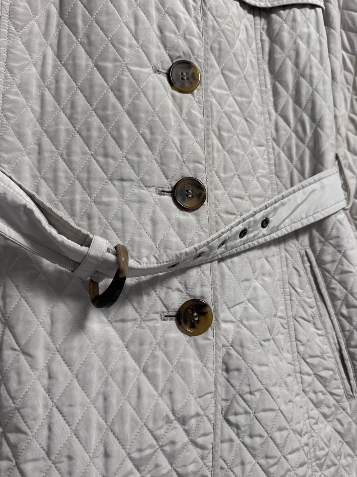 Max Mara Max Mara Quilted Trench Belted Jacket Gray Silver Puffer Size M / US 6-8 / IT 42-44 - 8 Thumbnail