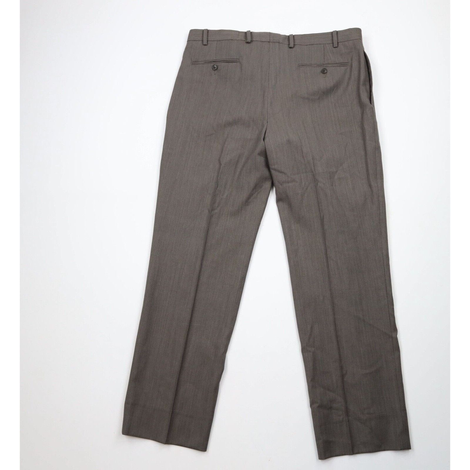 Calvin Klein Calvin Klein Wool 2 Piece Wedding Suit Brown Size 44R - 16 Thumbnail