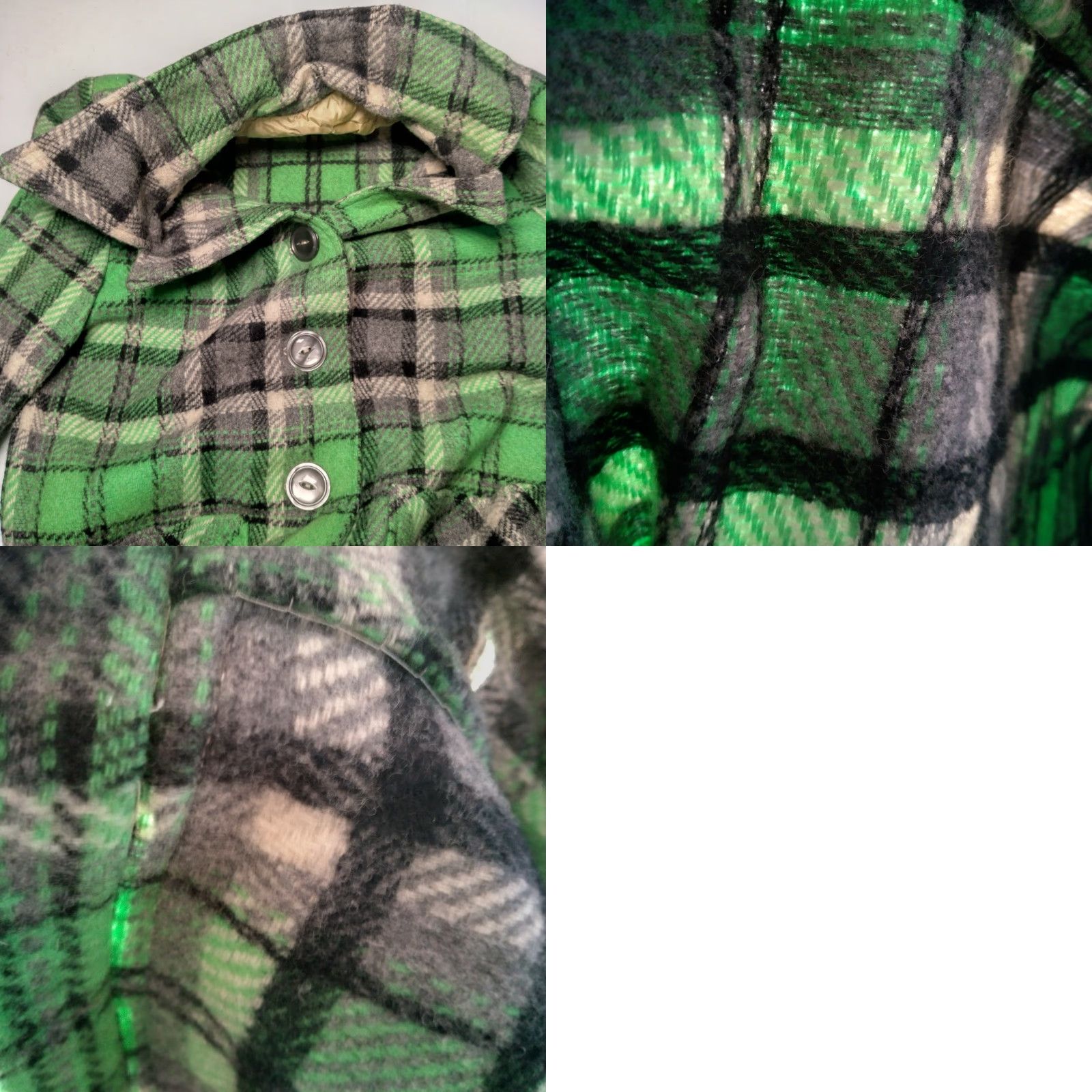 Vintage VINTAGE Womens Coat Shirt Jacket Wool blend Green Black Plaid 1950s 1960s Small SS Women Shirt Jacket Wool blend Green Black Plaid 1950s 1960s Size S / US 4 / IT 40 - 10 Thumbnail