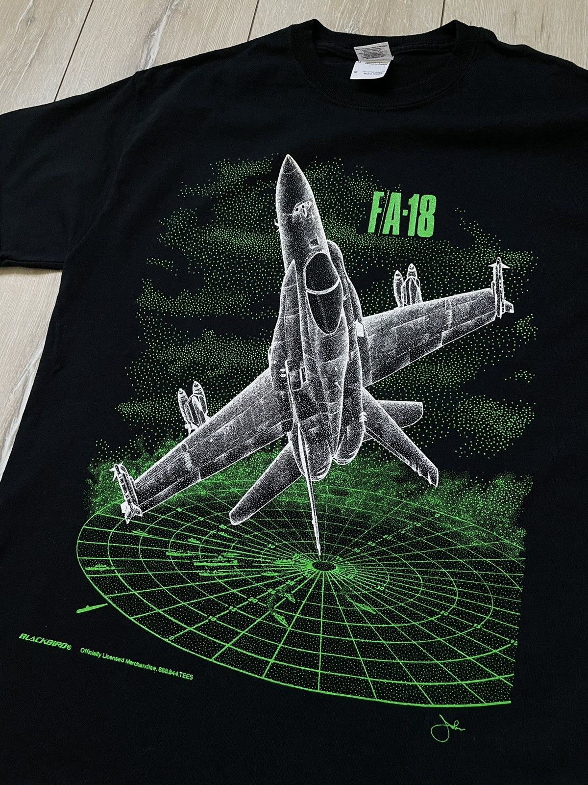 Blackbird × Vintage F/A-18 Hornet Blackbird Jet T-shirt Double Sided Aviation Size US M / EU 48-50 / 2 - 2 Thumbnail