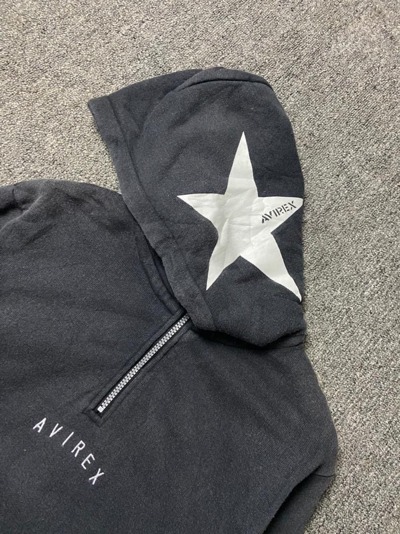 Avirex AVIREX Brand Half Zipper Pullover Hoodies (186) Size US XXS / EU 40 - 9 Thumbnail