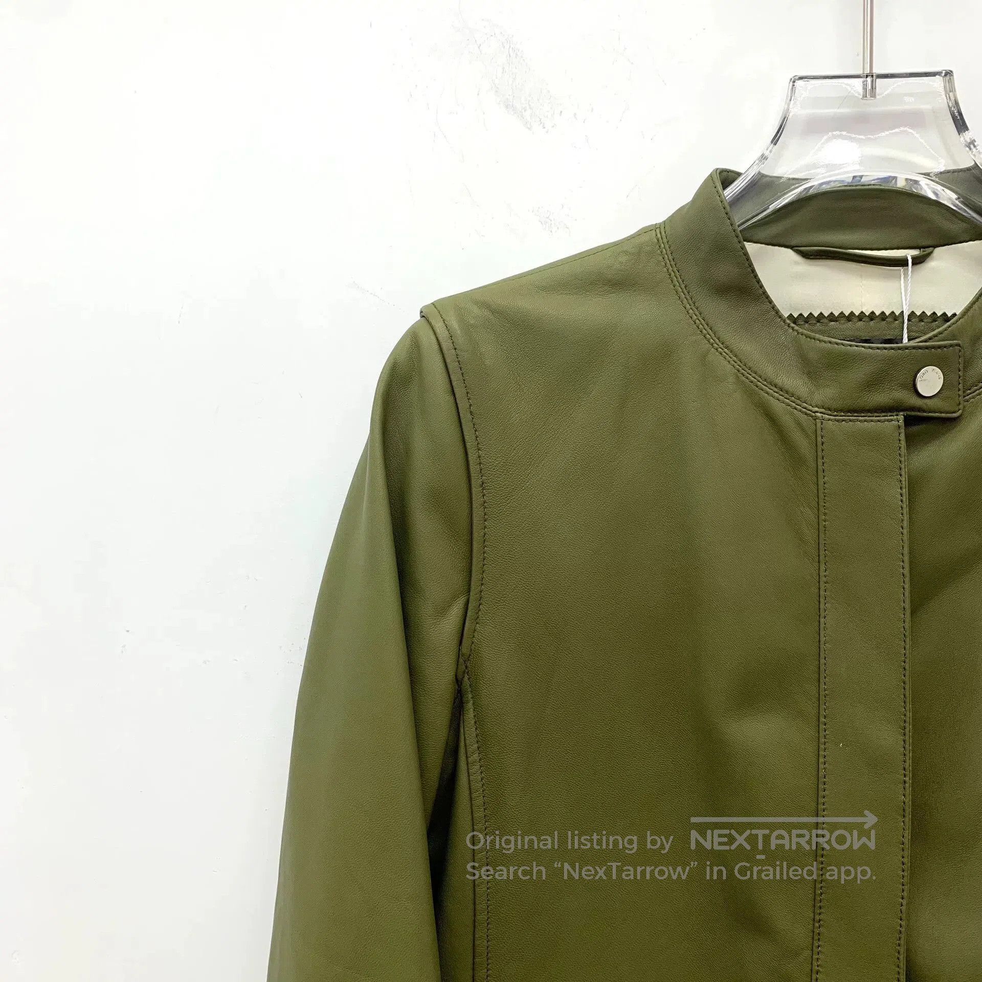 Loro Piana Loro Piana Green Lambskin Leather Jacket. Size S / US 4 / IT 40 - 3 Thumbnail