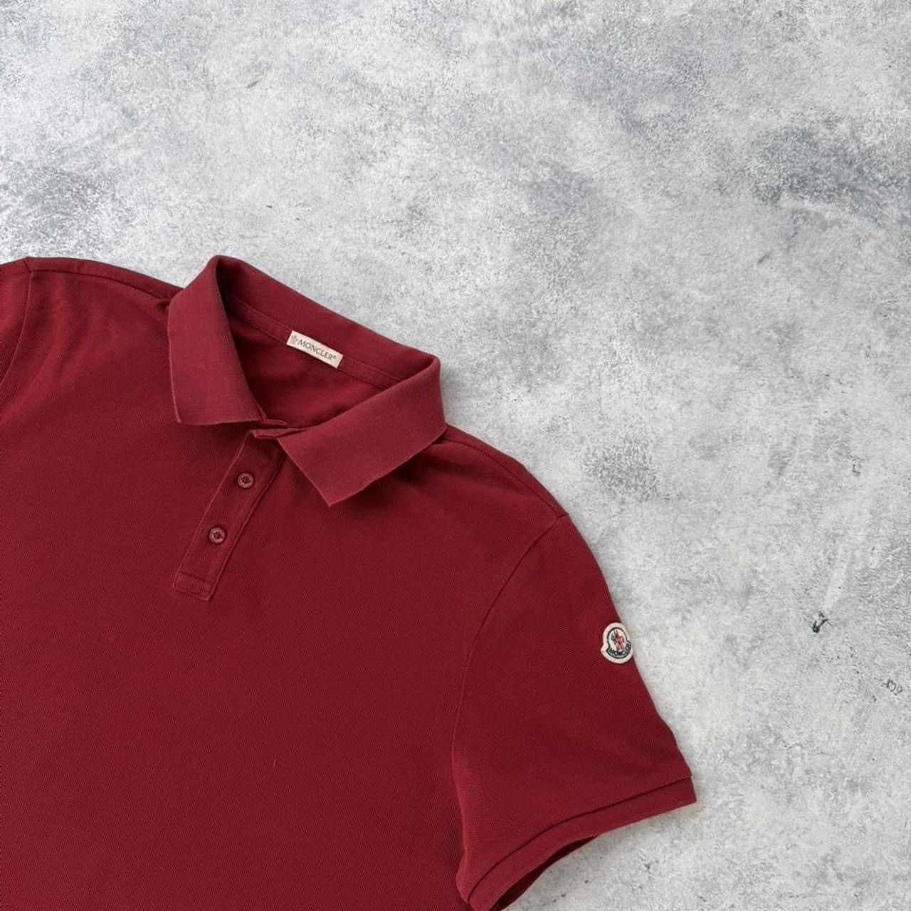 Moncler Moncler red polo shirt with arm logo Size US XL / EU 56 / 4 - 2 Thumbnail