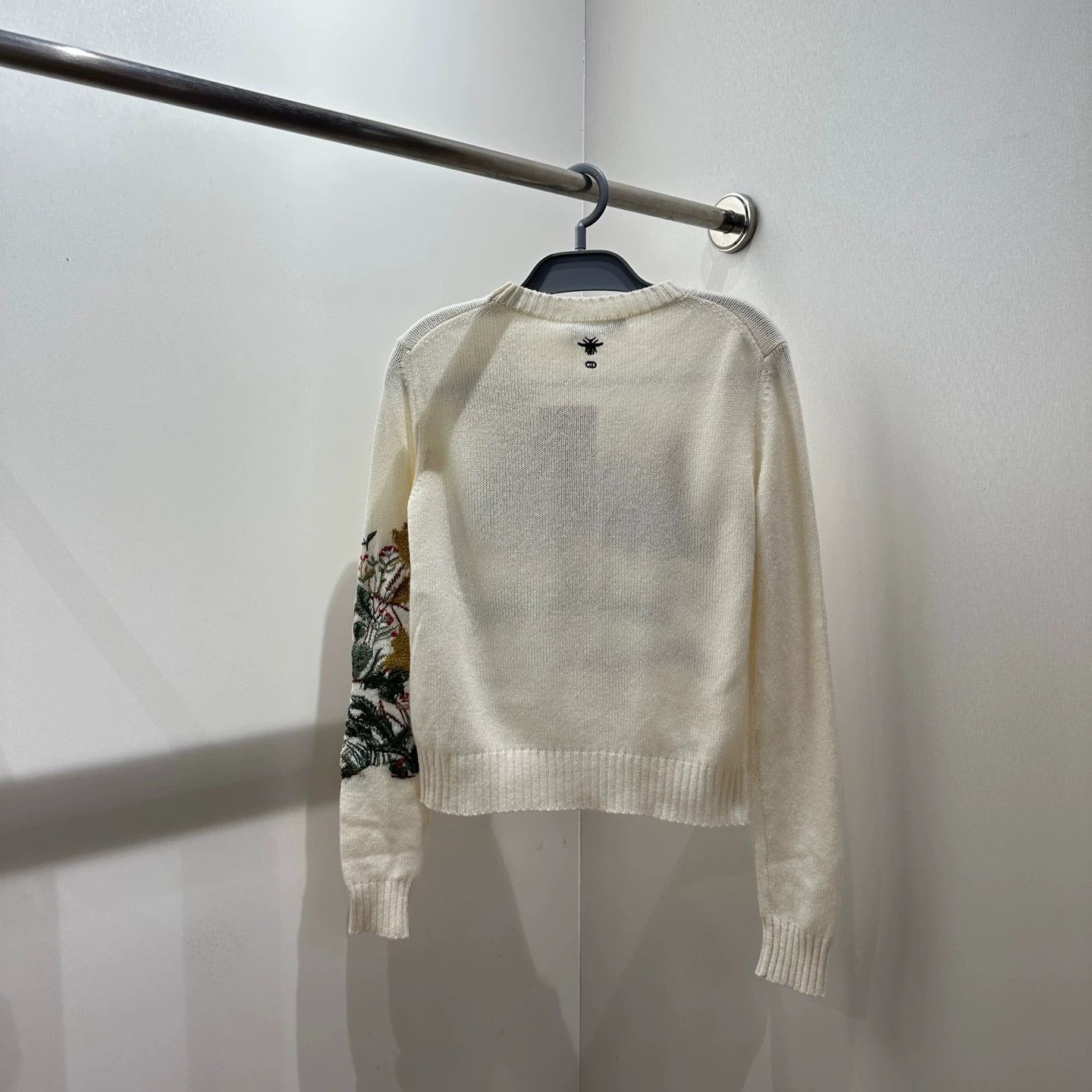 Christian Dior Monsieur Dior 38 Red-crowned Crane Embroidery Cashmere Knit mar596 Size S / US 4 / IT 40 - 2 Thumbnail