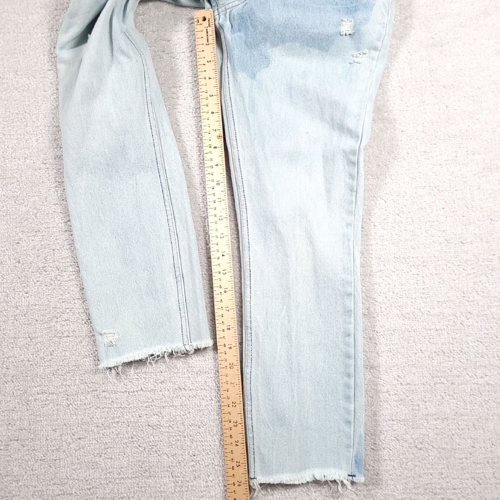 Abercrombie & Fitch Abercrombie & Fitch Mom Jeans Women's 2R 26 Ankle Crop Acid Wash Distressed Blue 90s Retro Size 26" / US 2 / IT 38 - 7 Thumbnail