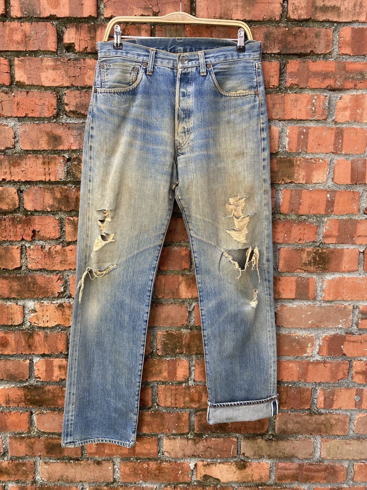 Levi's × Levi's Vintage Clothing × Vintage W33x33 vintage levi's 501xx redline big E distressed denime Size US 33 - 1 Thumbnail