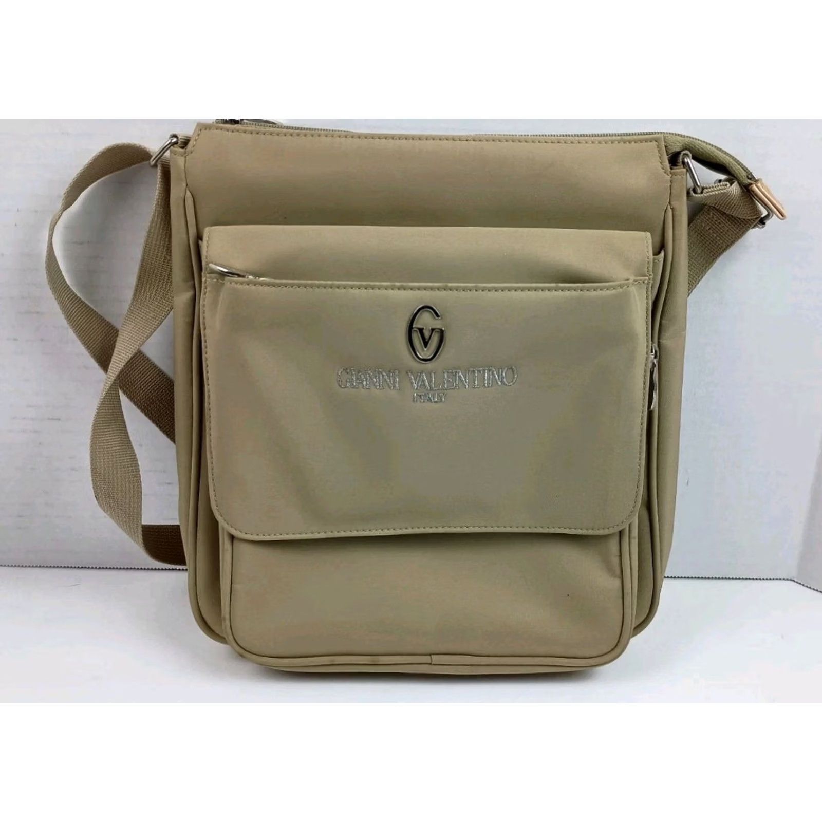 Valentino Valentino Nylon Crossbody Handbag Purse Tan Womens Size ONE SIZE - 2 Thumbnail