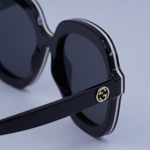 Gucci Gucci GG1240S 001 Sunglasses Black Round Frame, Grey Lenses Size ONE SIZE - 6 Thumbnail