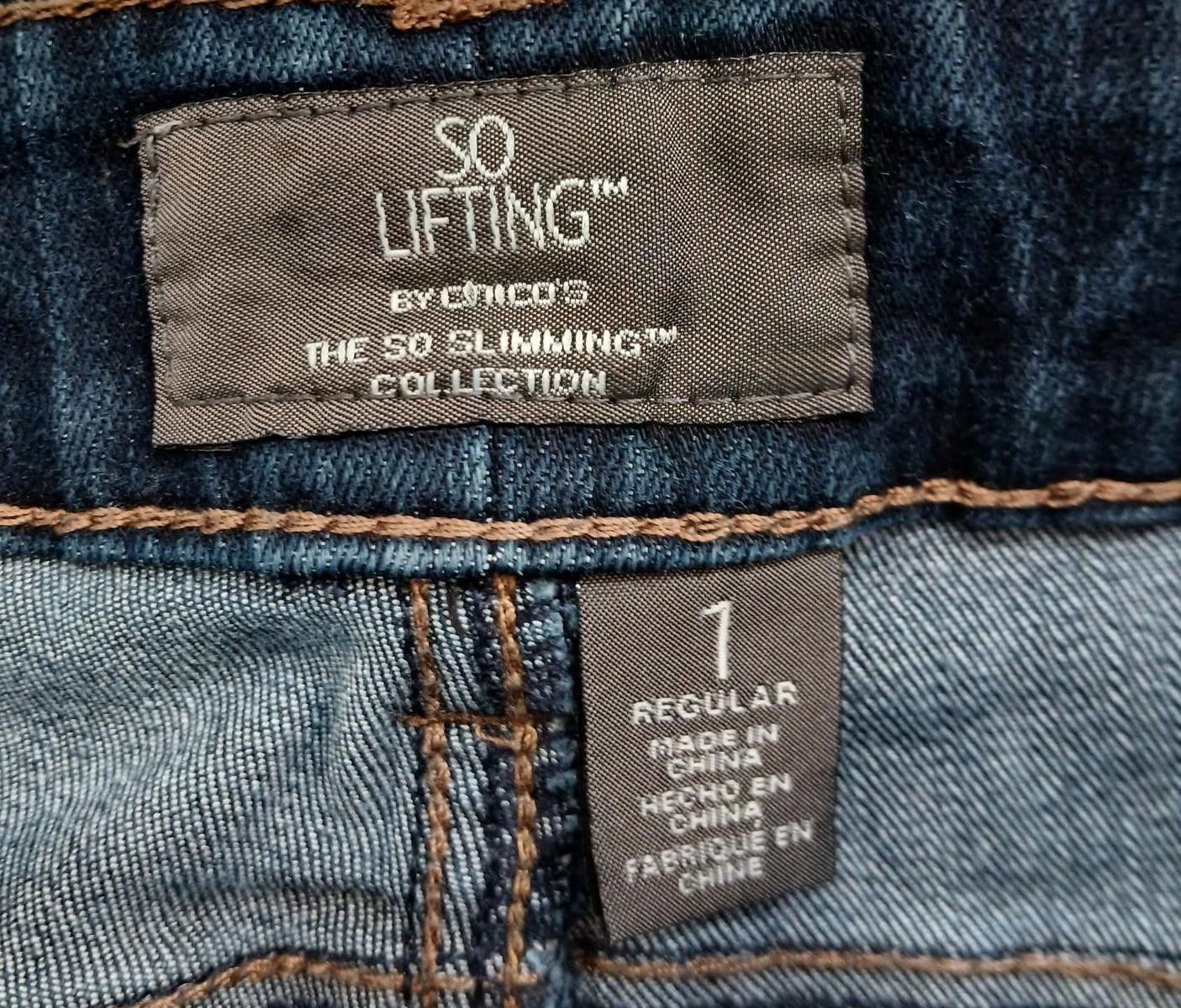 Chicos Chico's So Lifting Dark Blue Slimming Jeans Size 8 Size 30" / US 8 / IT 44 - 3 Thumbnail