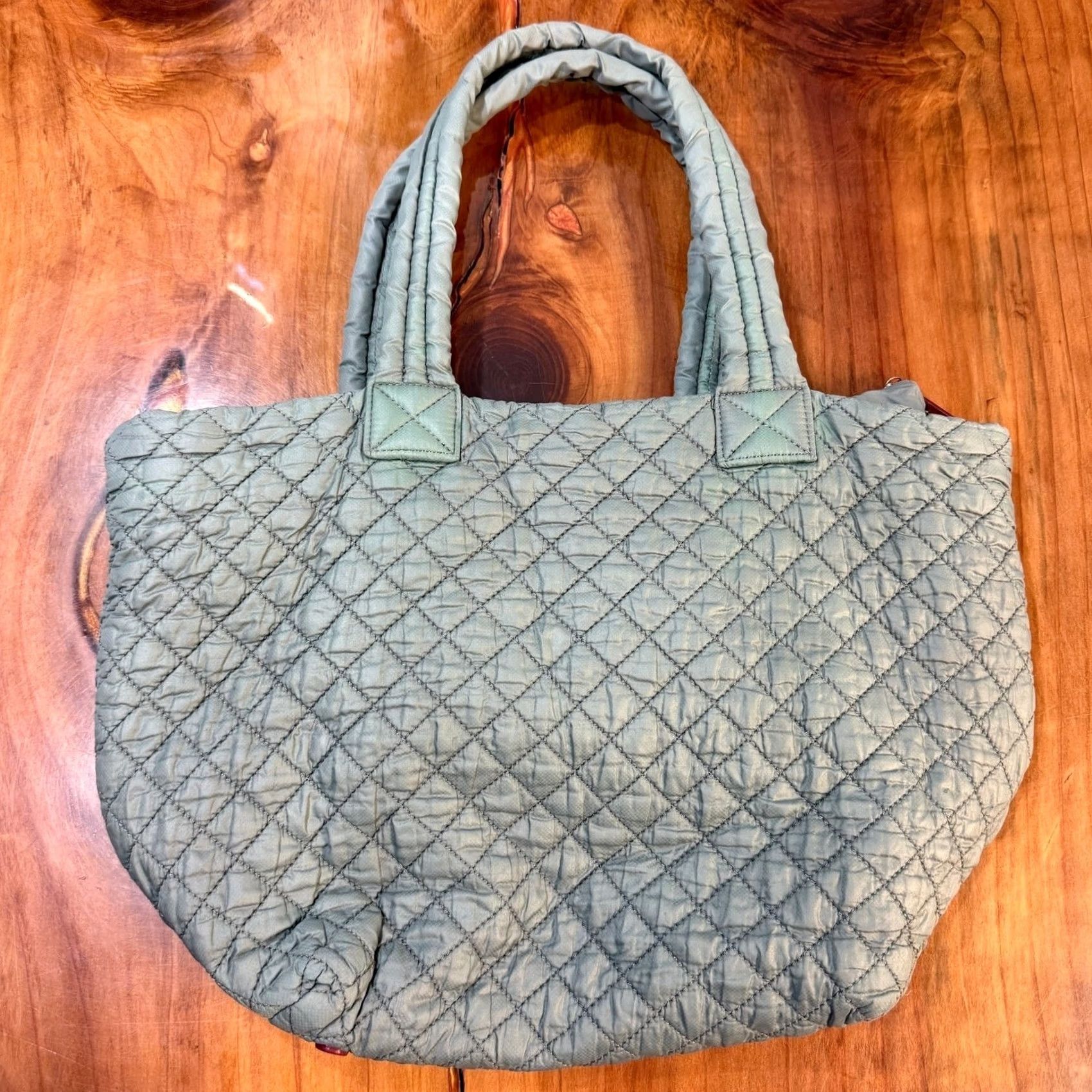 MZ Wallace VINTAGE MZ Wallace New York X Barre 3 Shoulder Bag Quilted Leather Purse Gray Brown Nylon Crossbody Women Medium Modern 90s Style Logo Size ONE SIZE - 6 Thumbnail