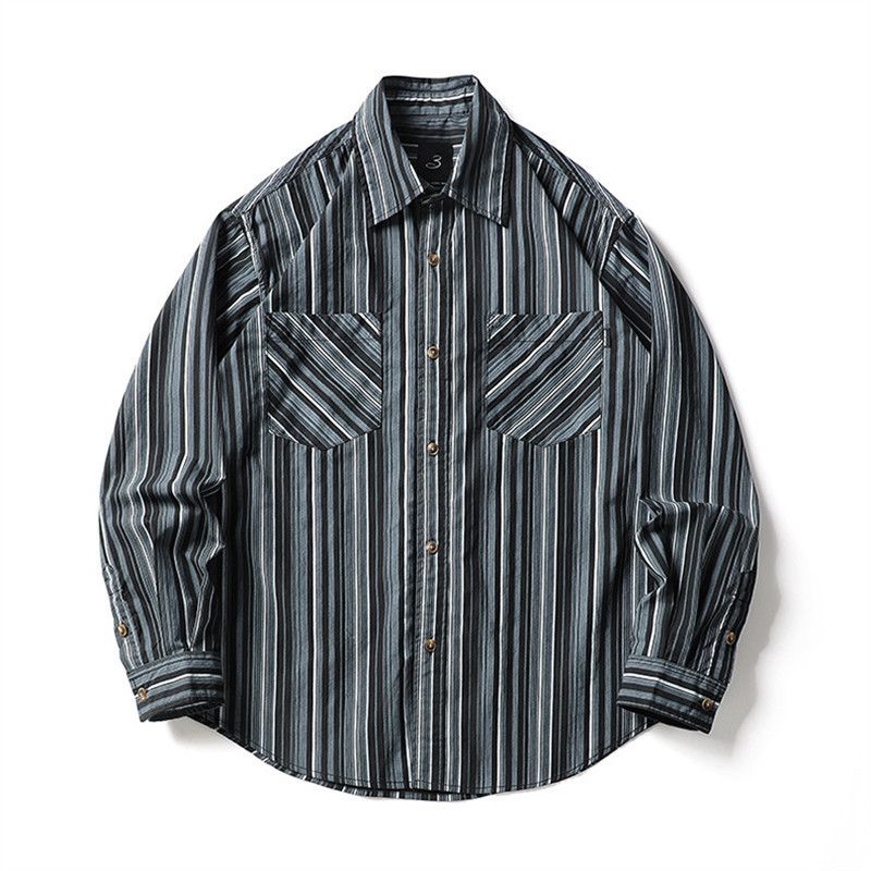 Vintage Men's casual loose retro Japanese lapel shirt Size US M / EU 48-50 / 2 - 1 Thumbnail