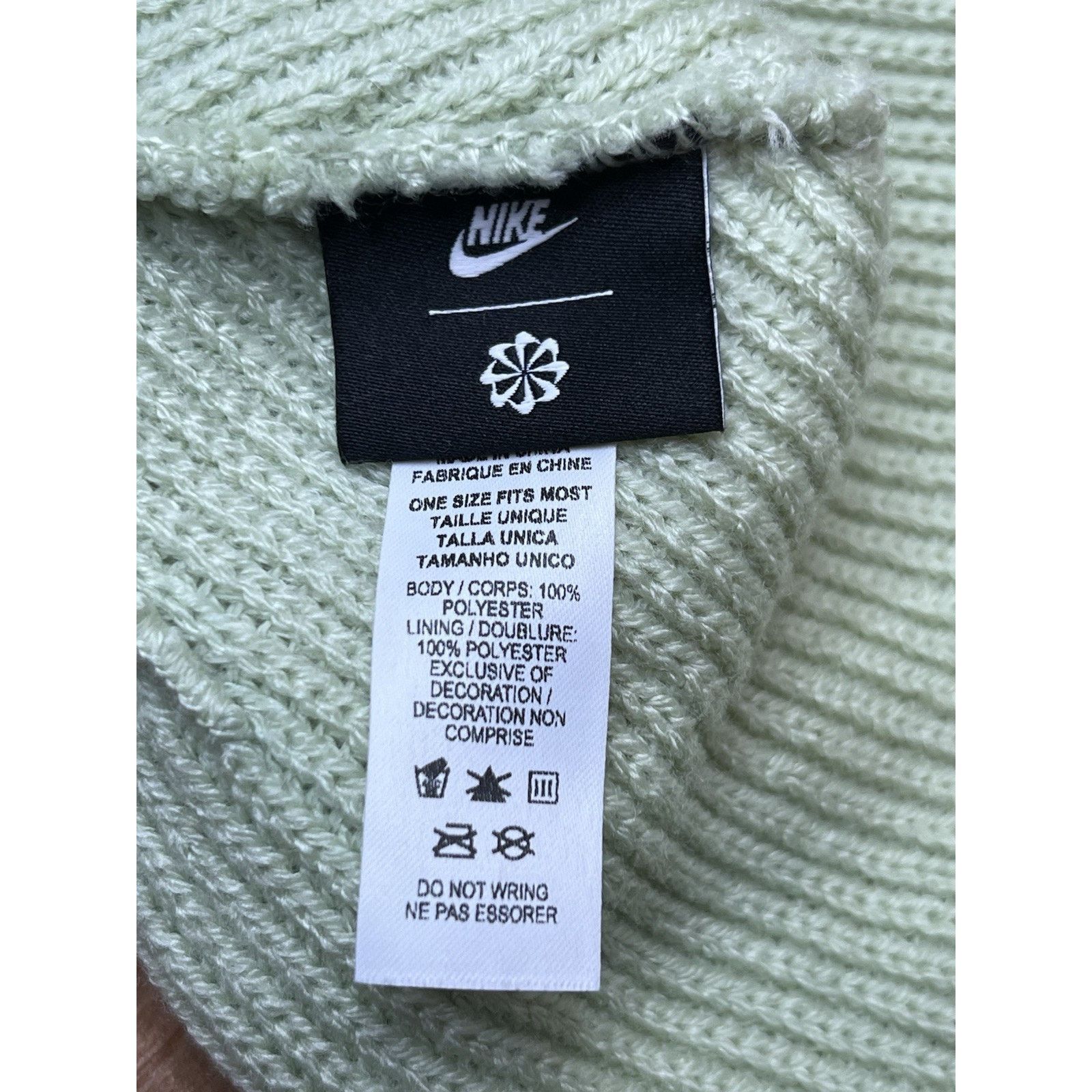 Nike Nike Light Green Beanie 1Size HF0175-371 Size ONE SIZE - 3 Thumbnail