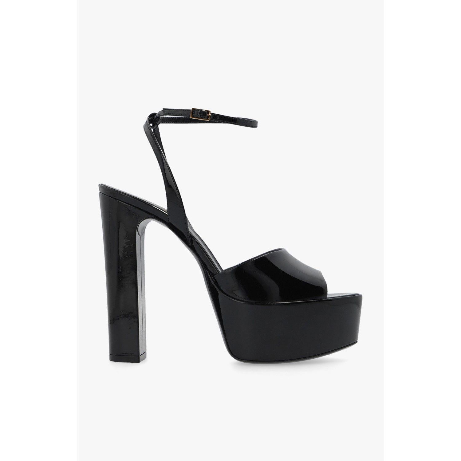 SAINT LAURENT Jodie Black 145mm Platform Sandals New & Authe