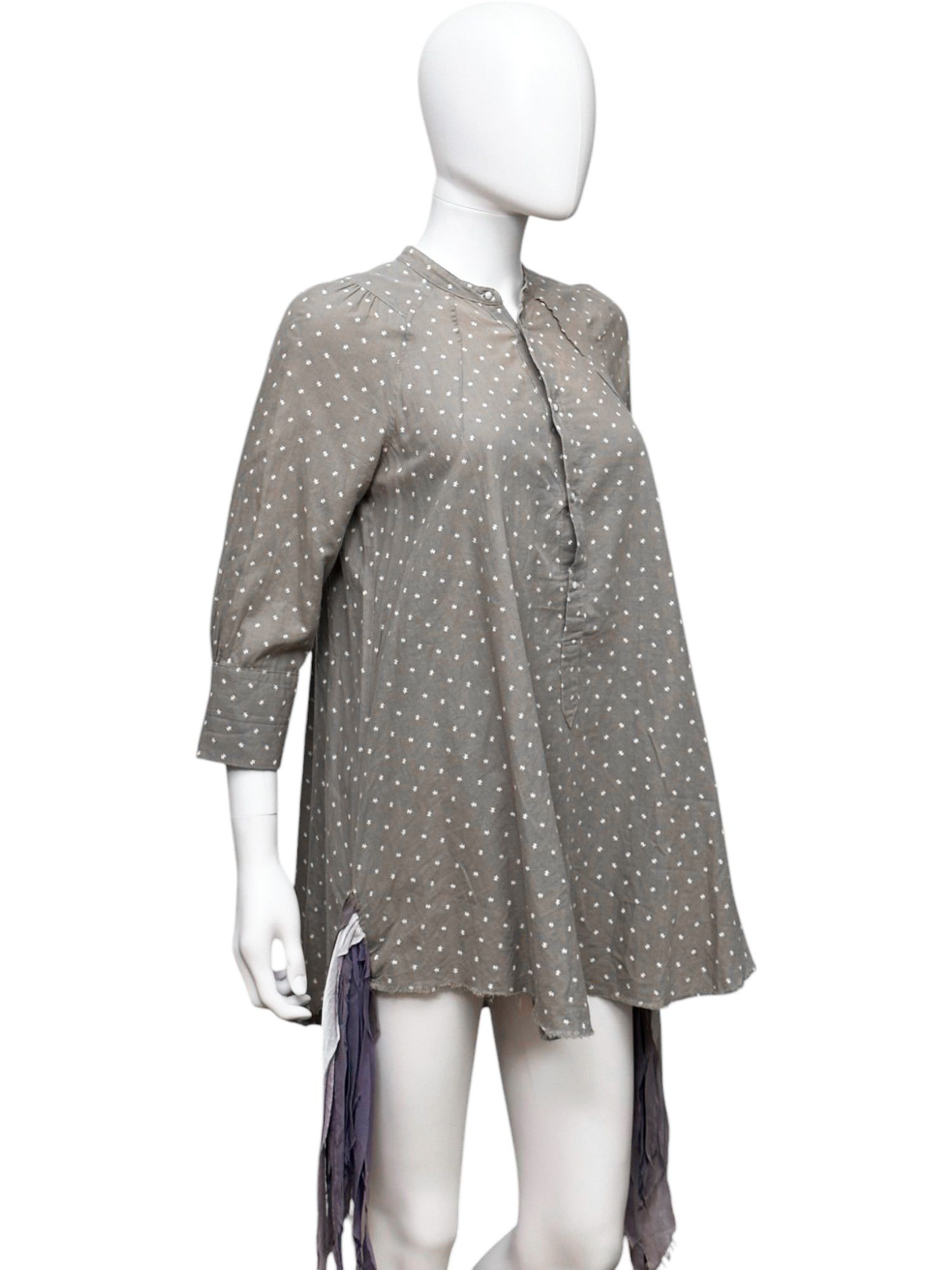 Undercover S/S 2012 Fringe Pois Grey Shirt Size XS / US 0-2 / IT 36-38 - 4 Thumbnail