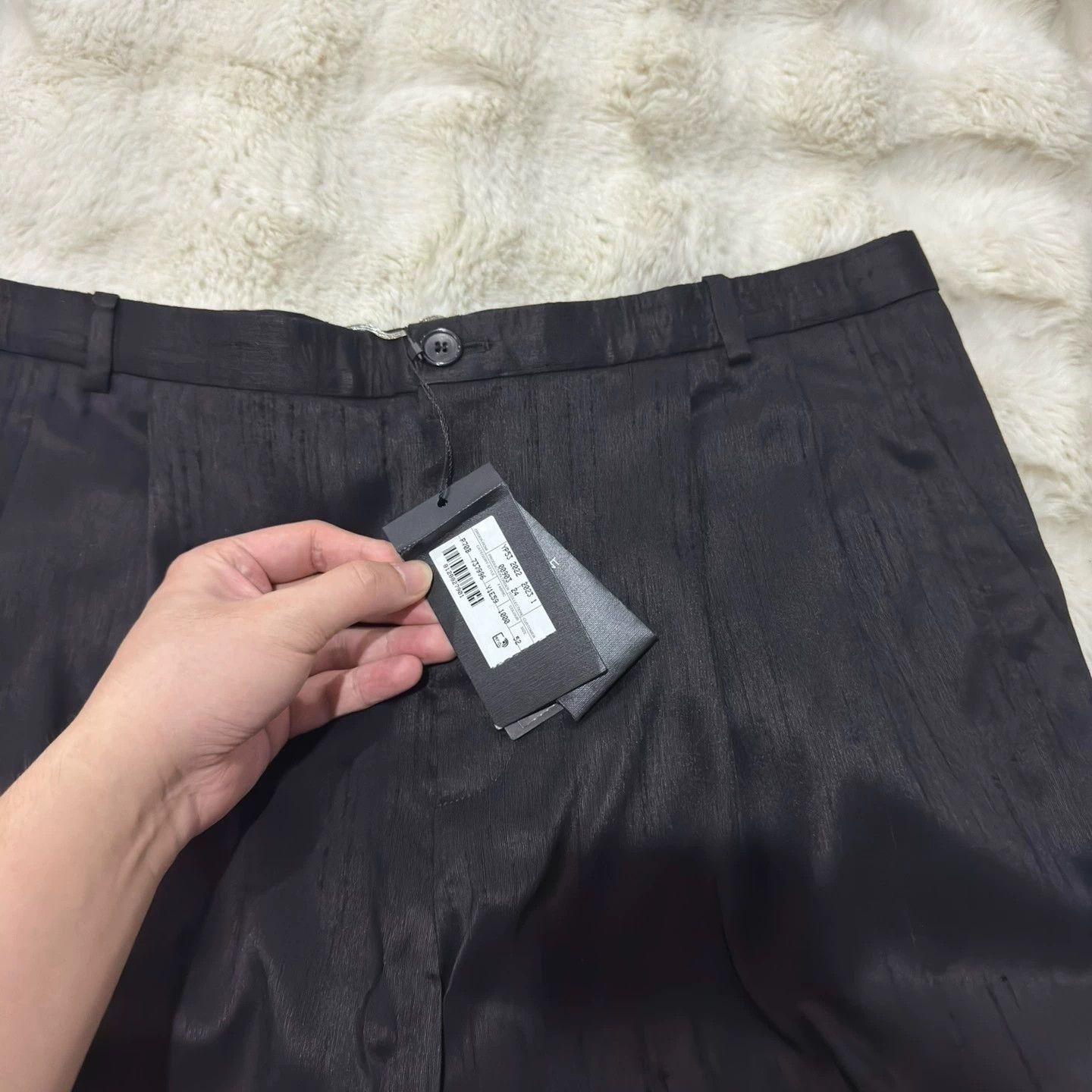 Saint Laurent Paris SLP Claw - Mark Metallic Silk - Blend Pants 52 NWT Size US 36 / EU 52 - 2 Thumbnail