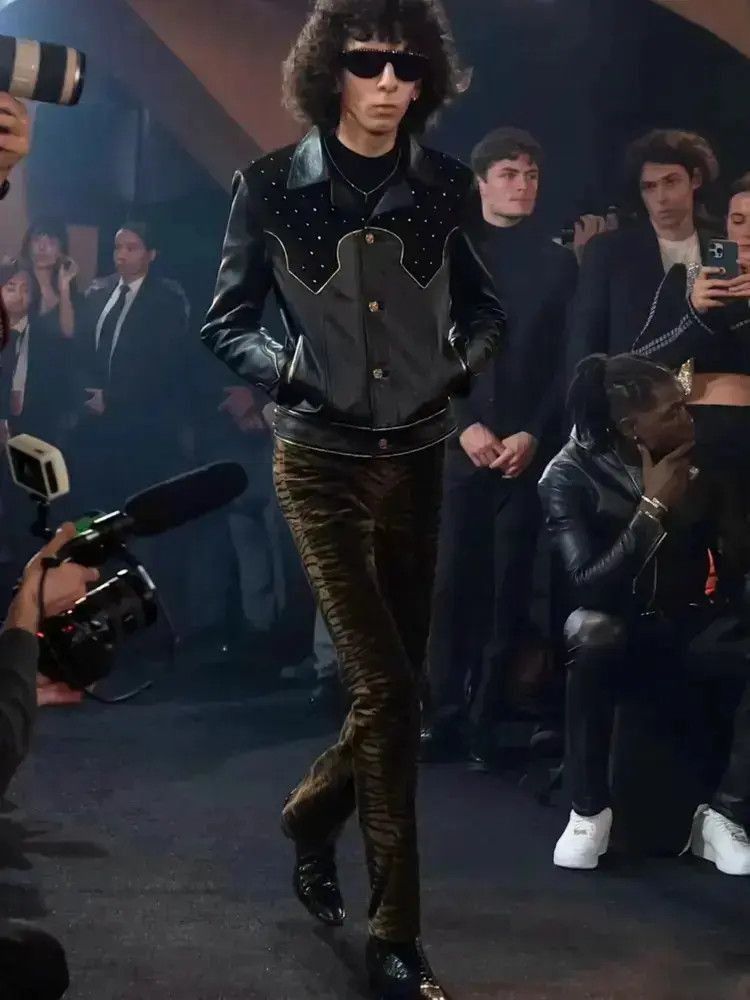 Celine Sz 50 Celine 23AW Runway Western Leather Jacket Size US M / EU 48-50 / 2 - 6 Thumbnail