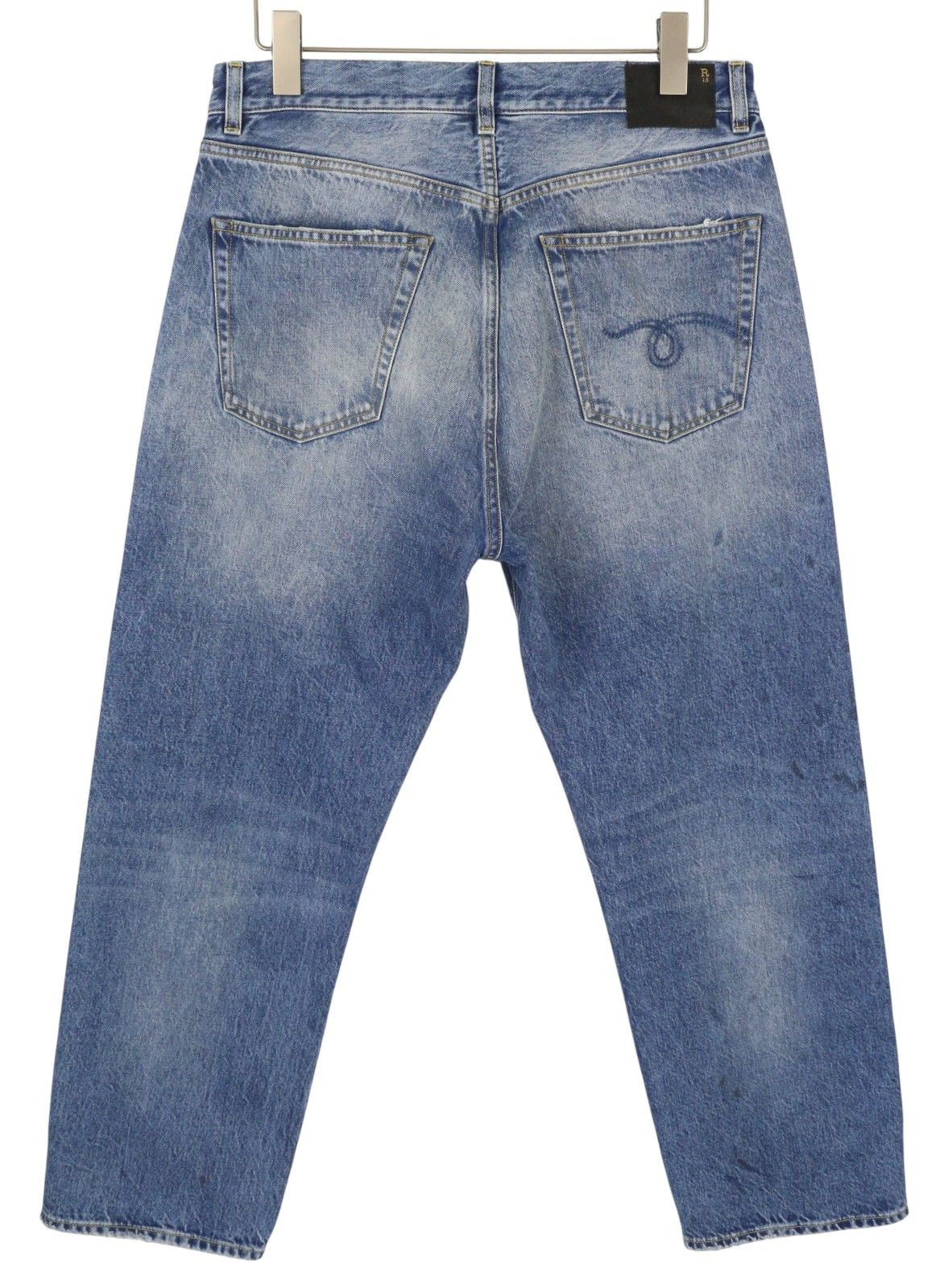R13 CUFFED X-BF 29 Jasper Faded Denim 87200 Size 29" - 2 Thumbnail