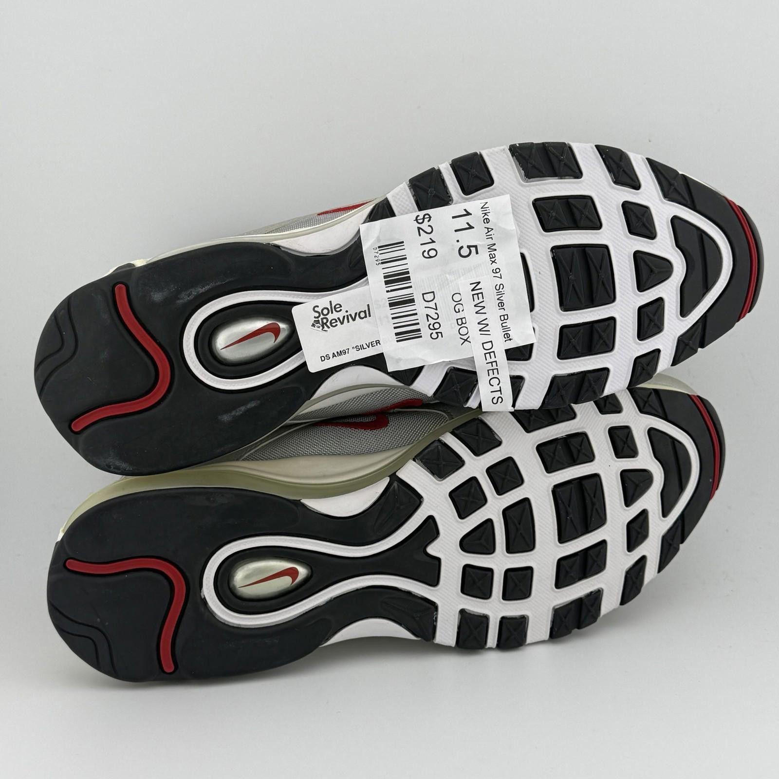 Nike Nike Air Max 97 Silver Bullet 11.5 New D7295 Size US 11.5 / EU 44-45 - 7 Thumbnail