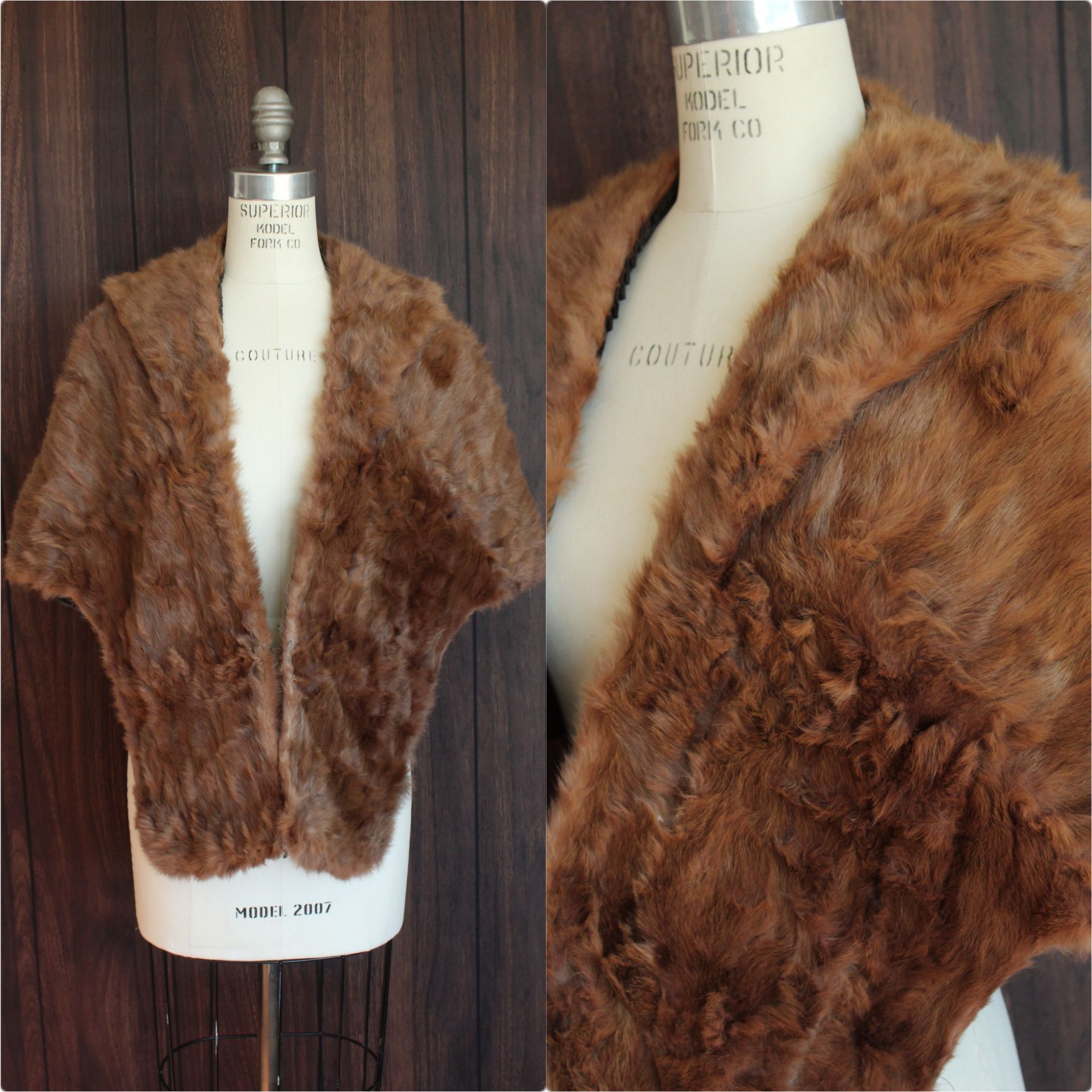 Vintage Vintage 1950s Fur Wrap, Formal Evening Shawl Size ONE SIZE - 1 Thumbnail