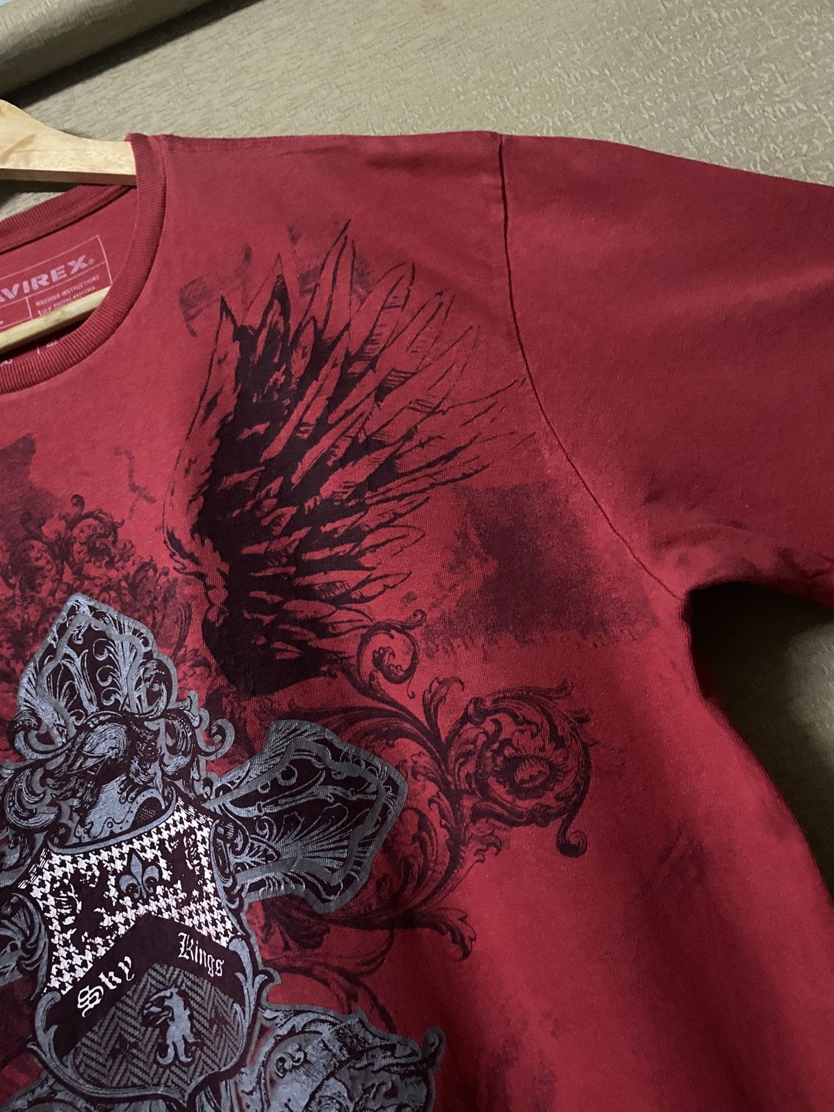 Affliction × Avirex Avirex Grunge Affliction Cross Wings Tee Size US XL / EU 56 / 4 - 4 Thumbnail
