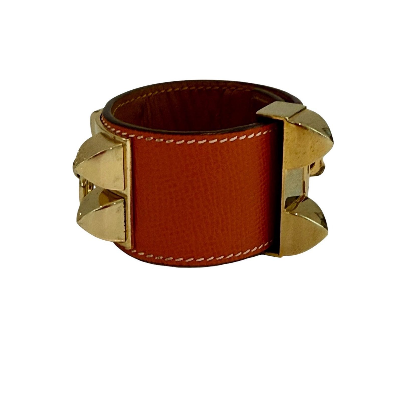 Hermes HERMES Epsom Collier de Chien CDC Bracelet S in Orange Size ONE SIZE - 5 Thumbnail
